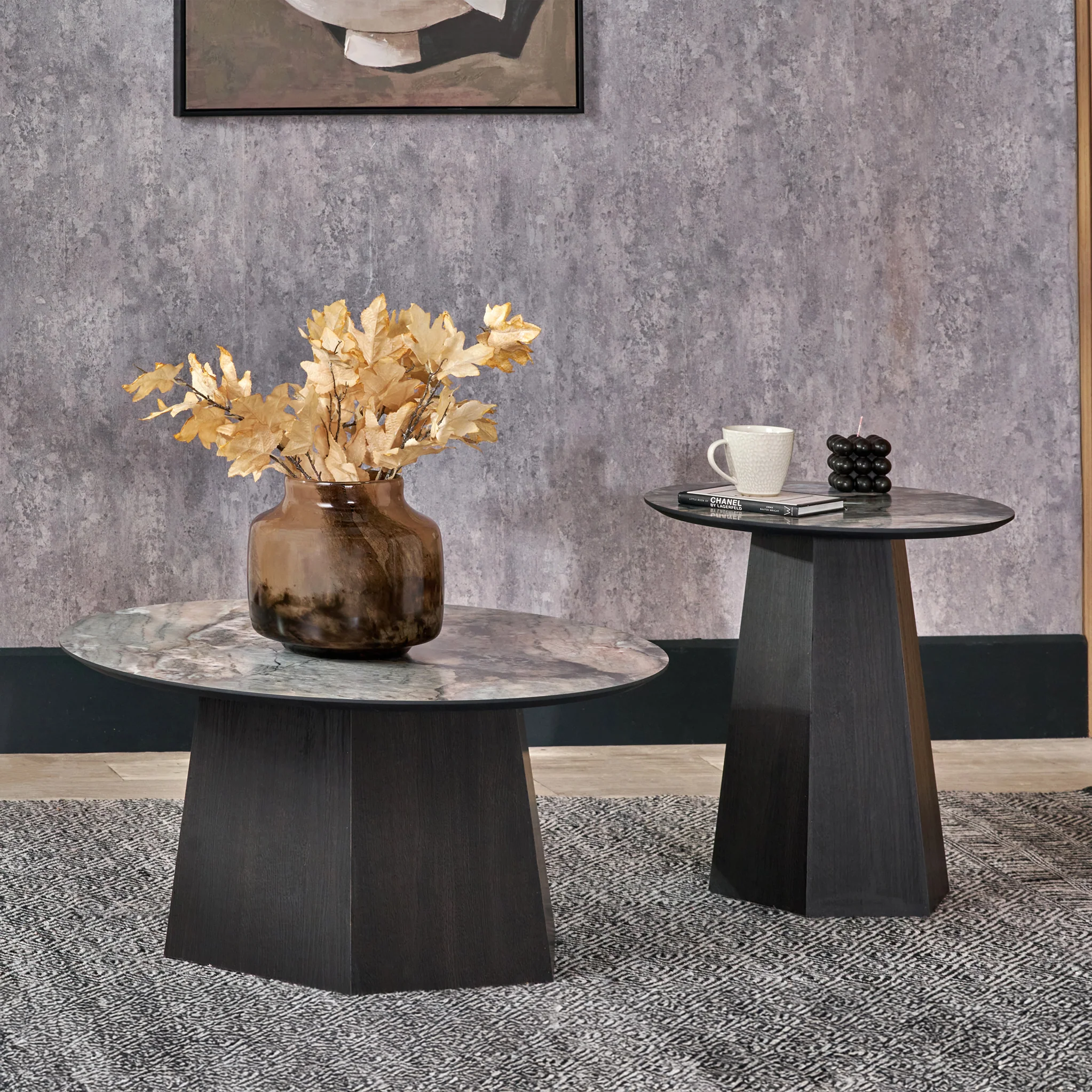 Myana Marble Effect Coffee Table - Image 6