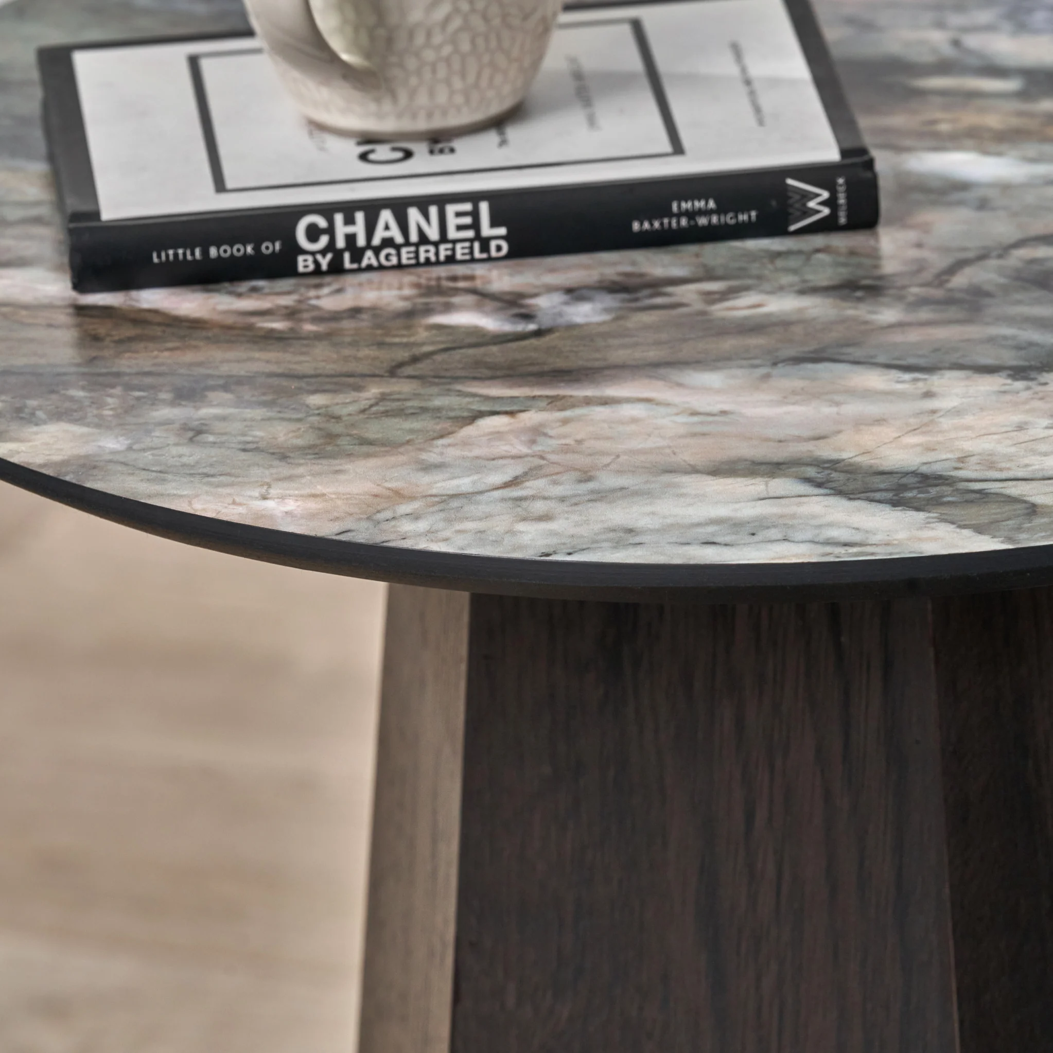 Myana Marble Effect Side Table - Image 5