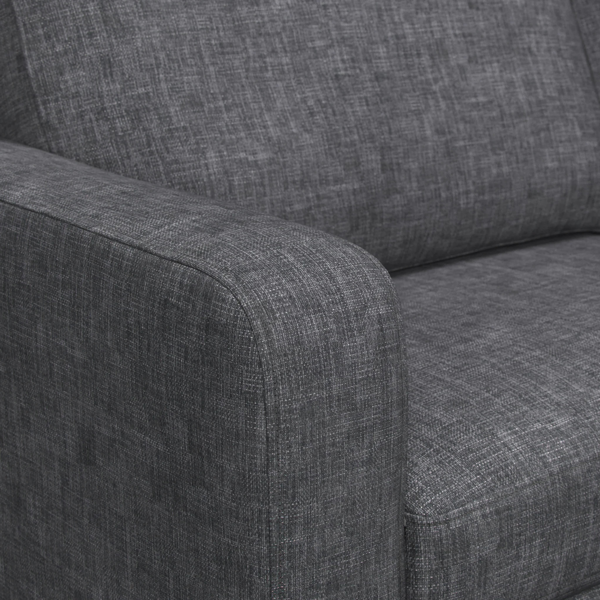 Myles Grey Fabric 3 Seater Sofa - Image 3