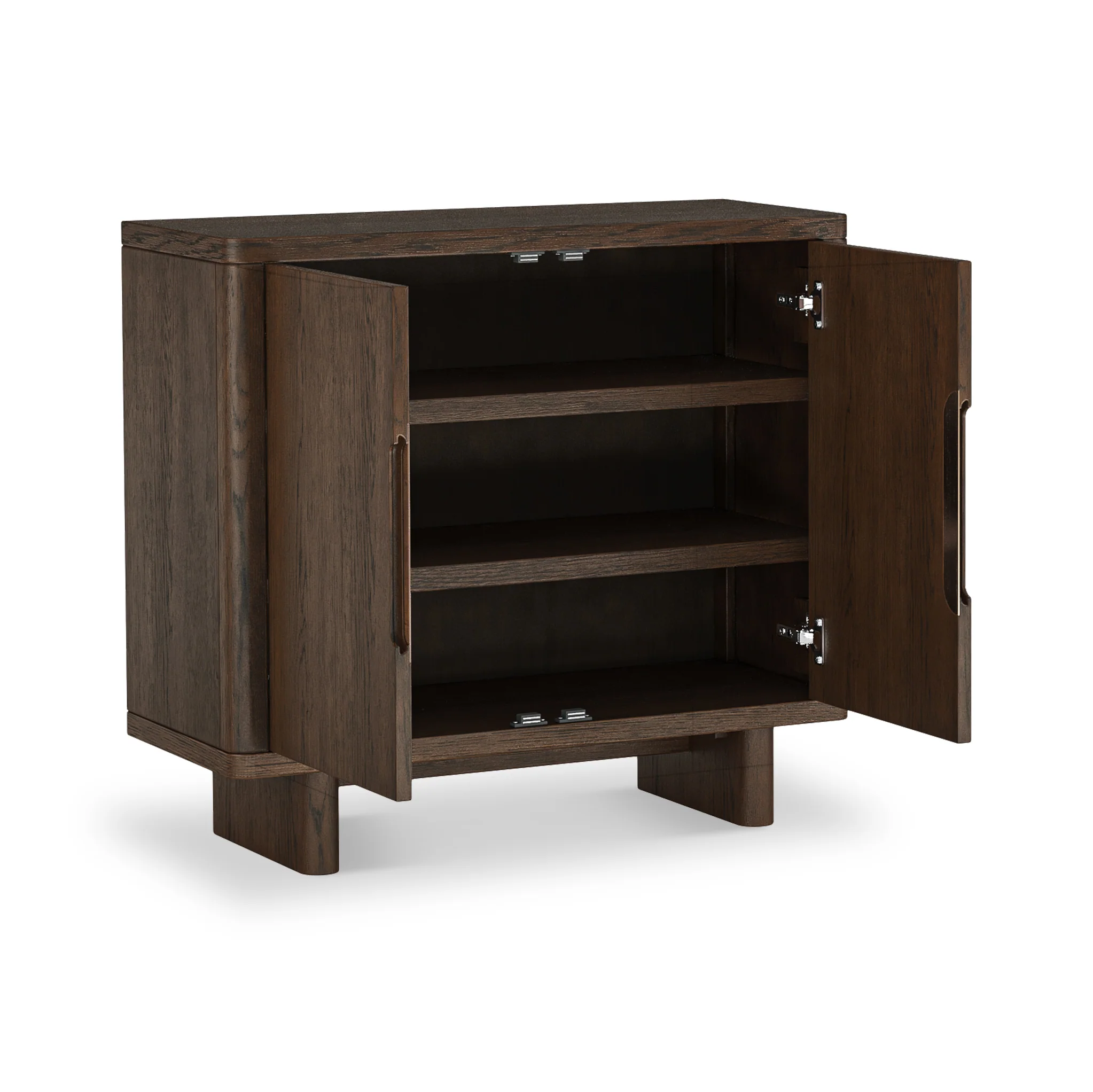 Mylor Oak 2 Door Shoe Storage Unit - Image 3