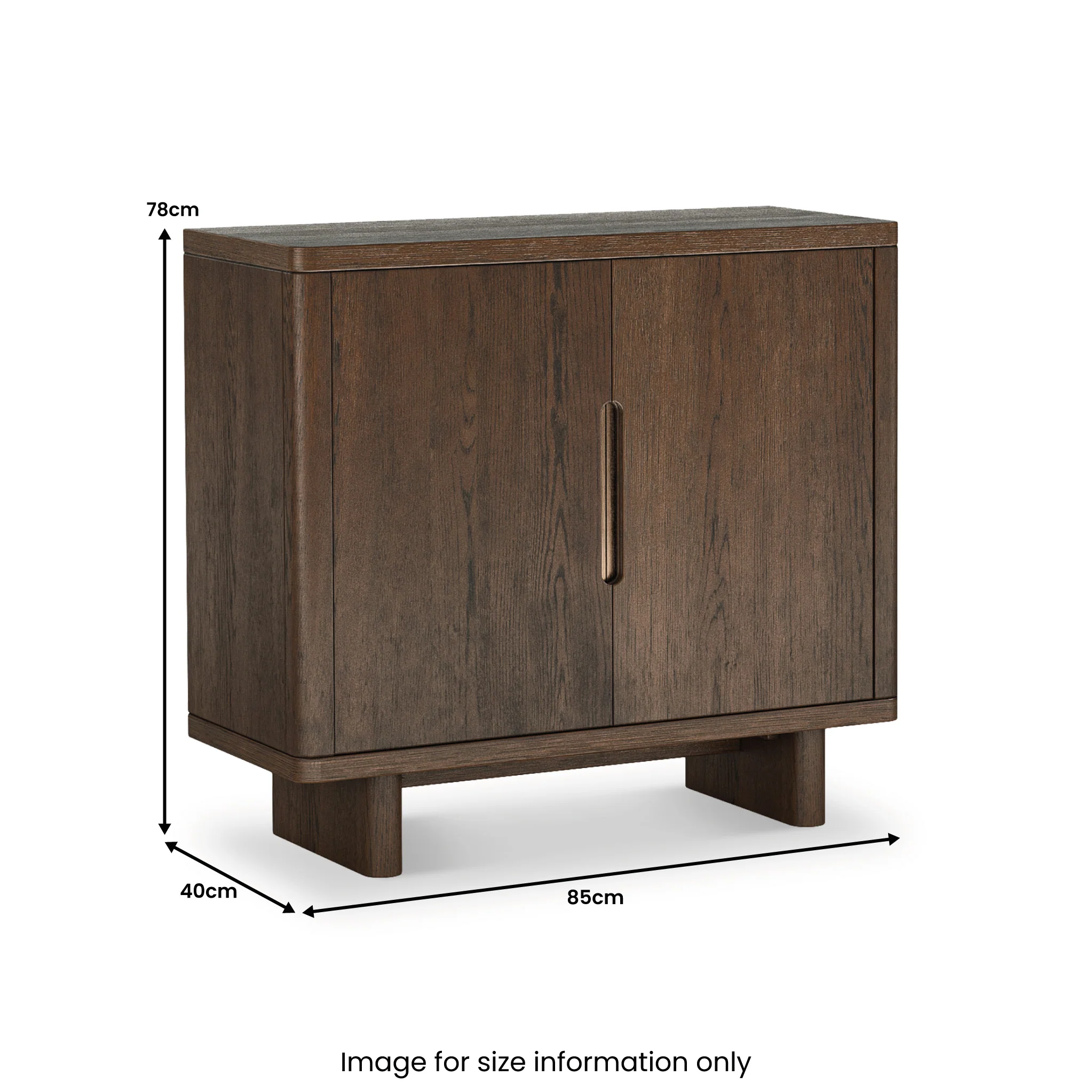Mylor Oak 2 Door Shoe Storage Unit - Image 4