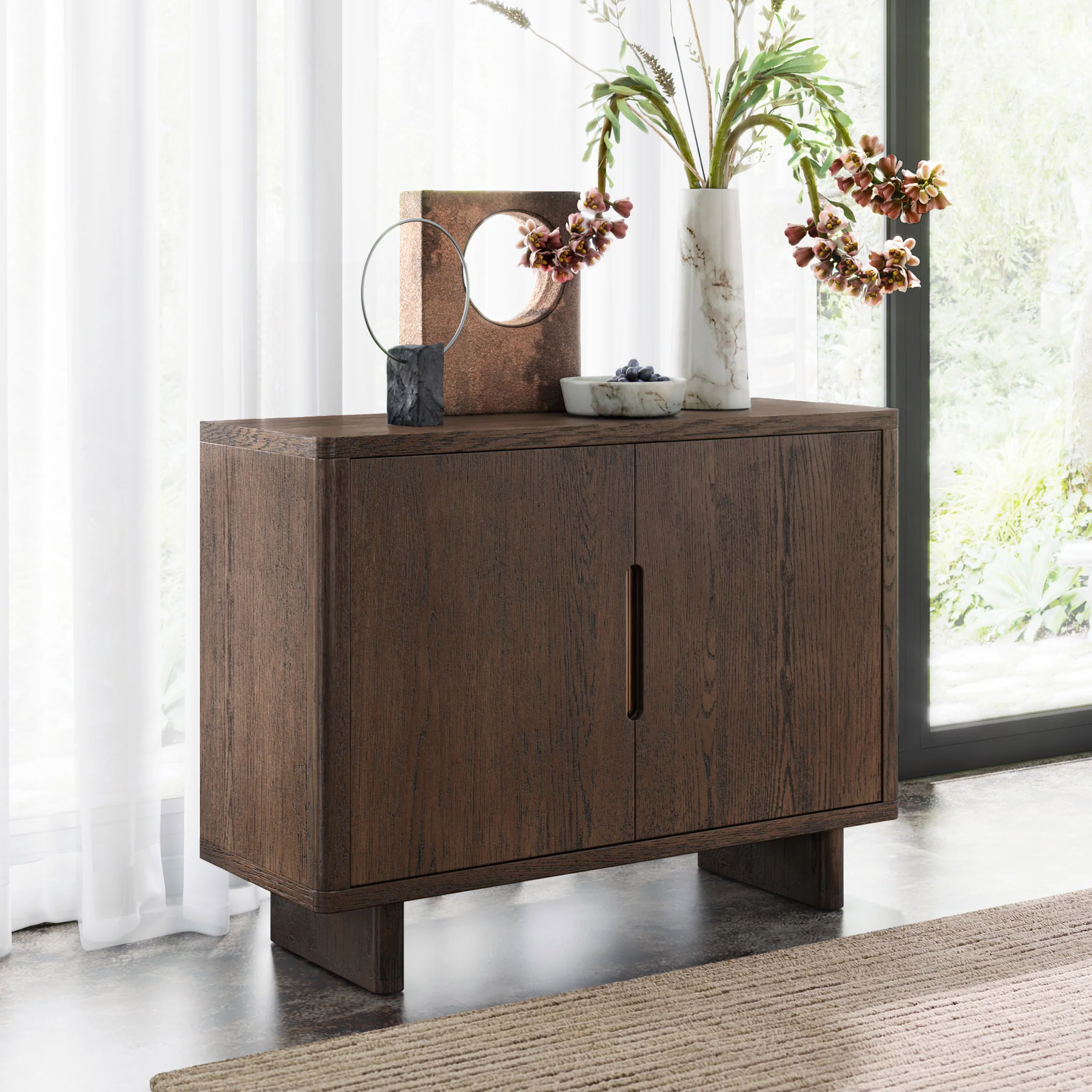 Mylor Oak 2 Door Sideboard - Image 2