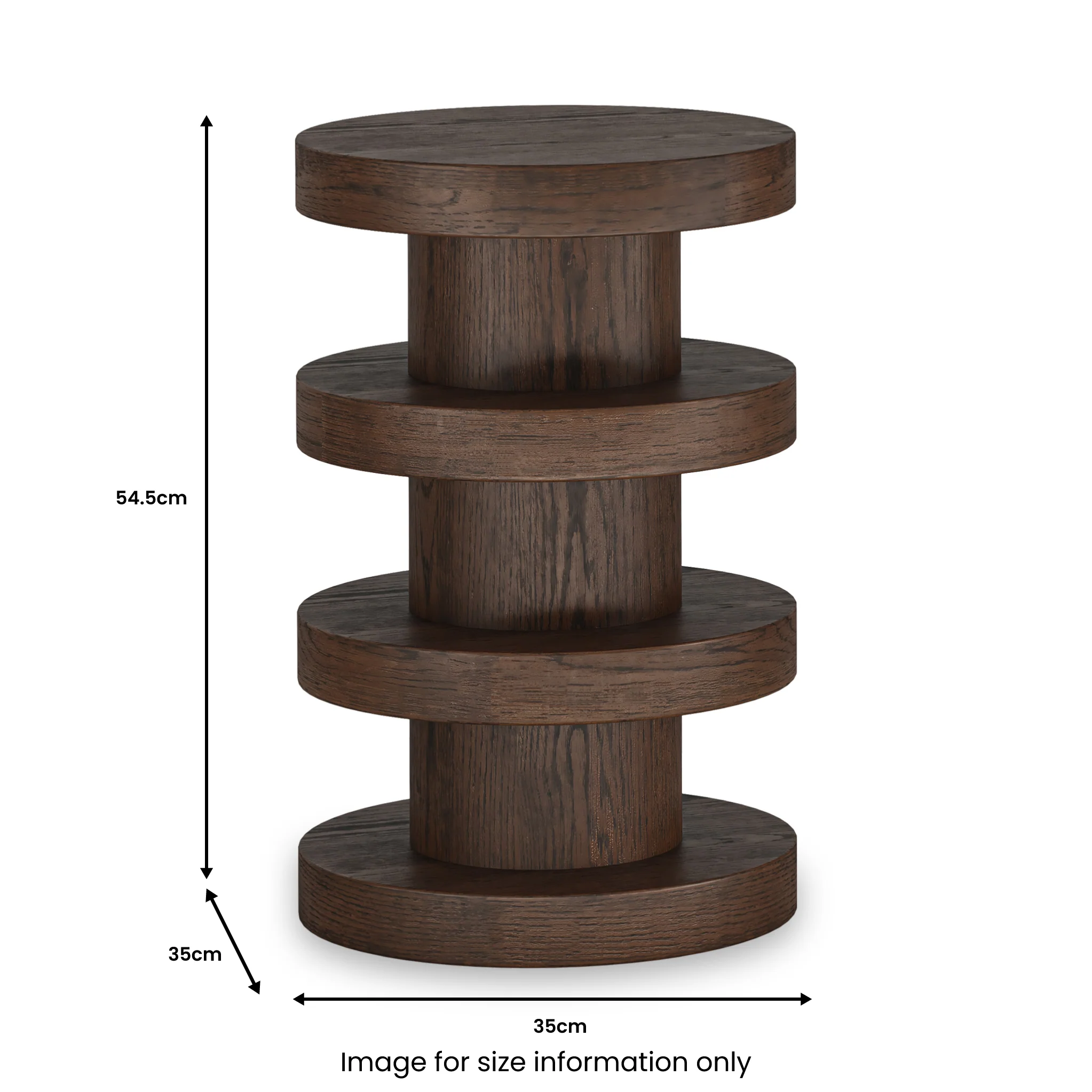 Mylor Oak Bobbin Side Table - Image 6