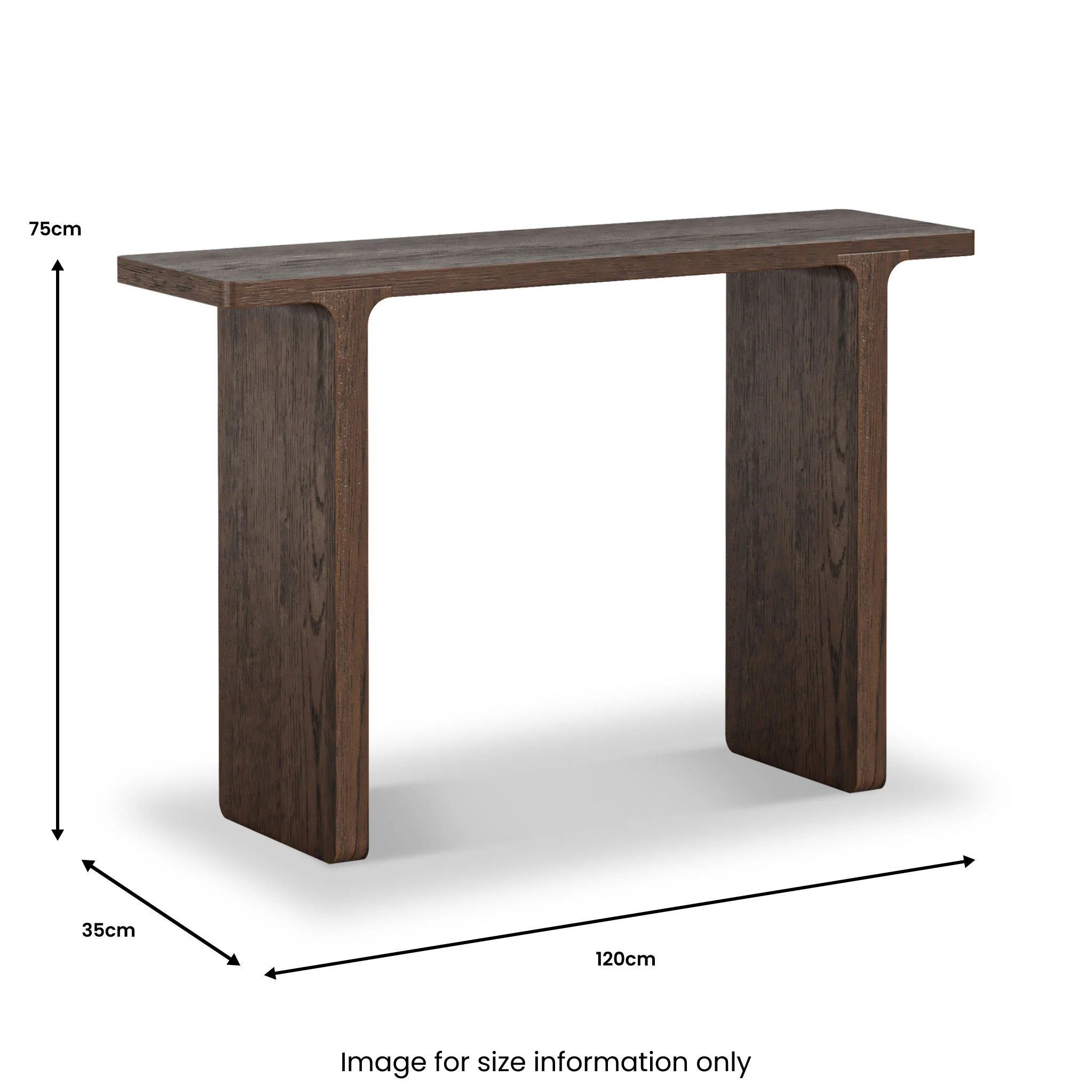 Mylor Oak Console Table - Image 8