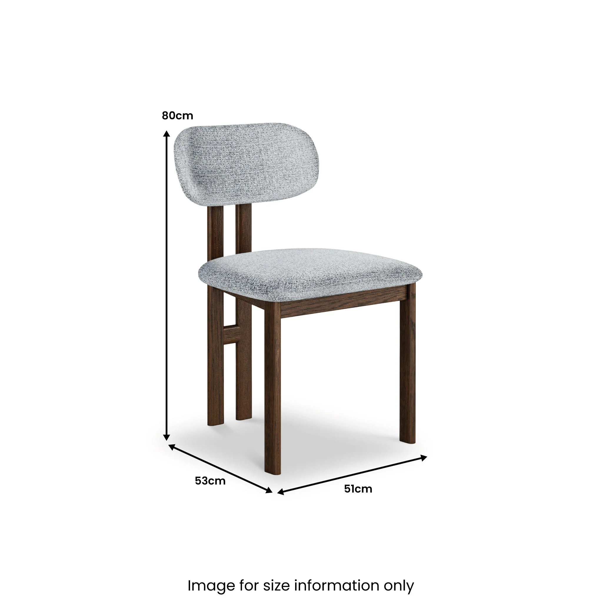 Mylor Oak Grey Dining Chair - Image 3