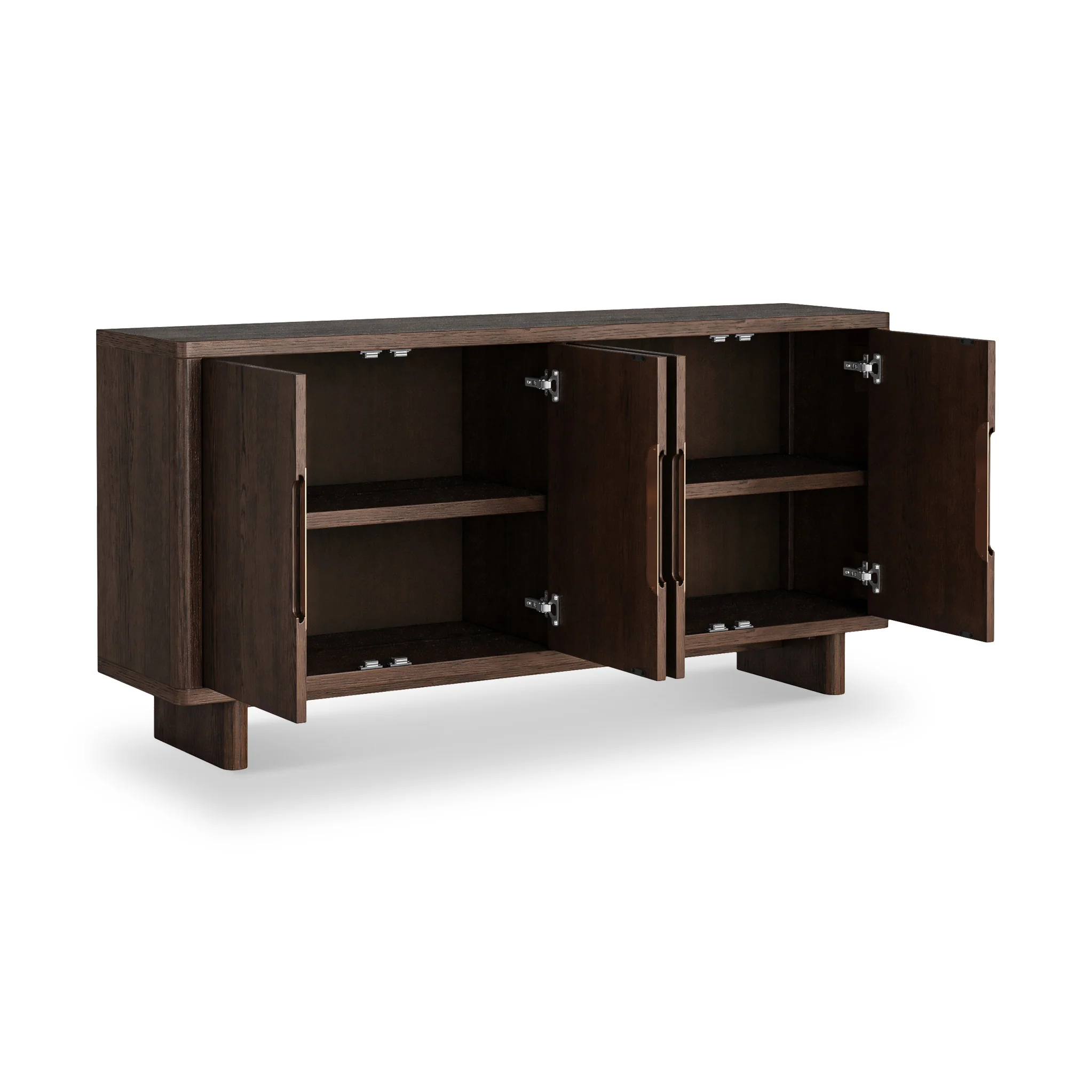 Mylor Oak Large 4 Door Sideboard - Image 6