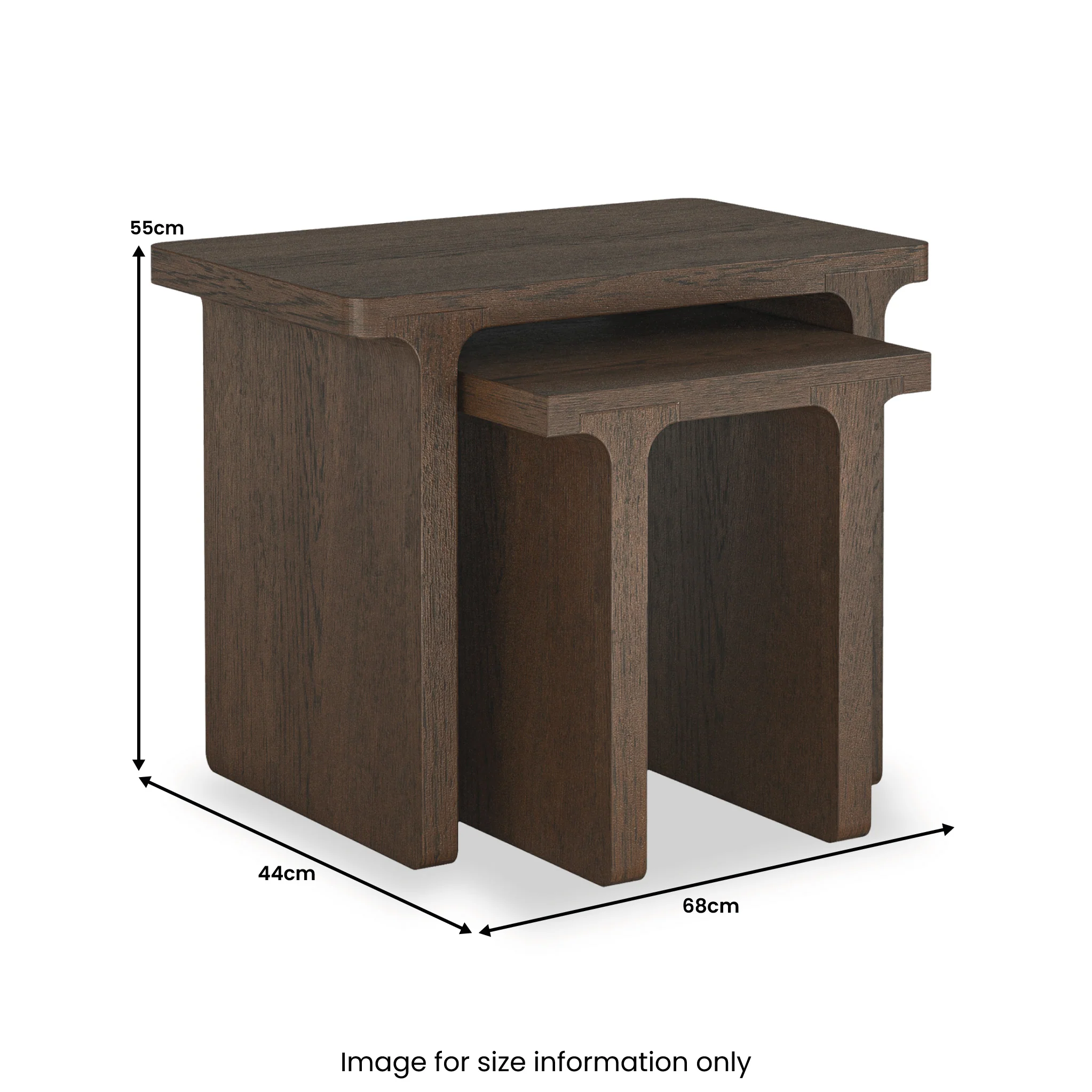 Mylor Oak Nest of Tables - Image 3