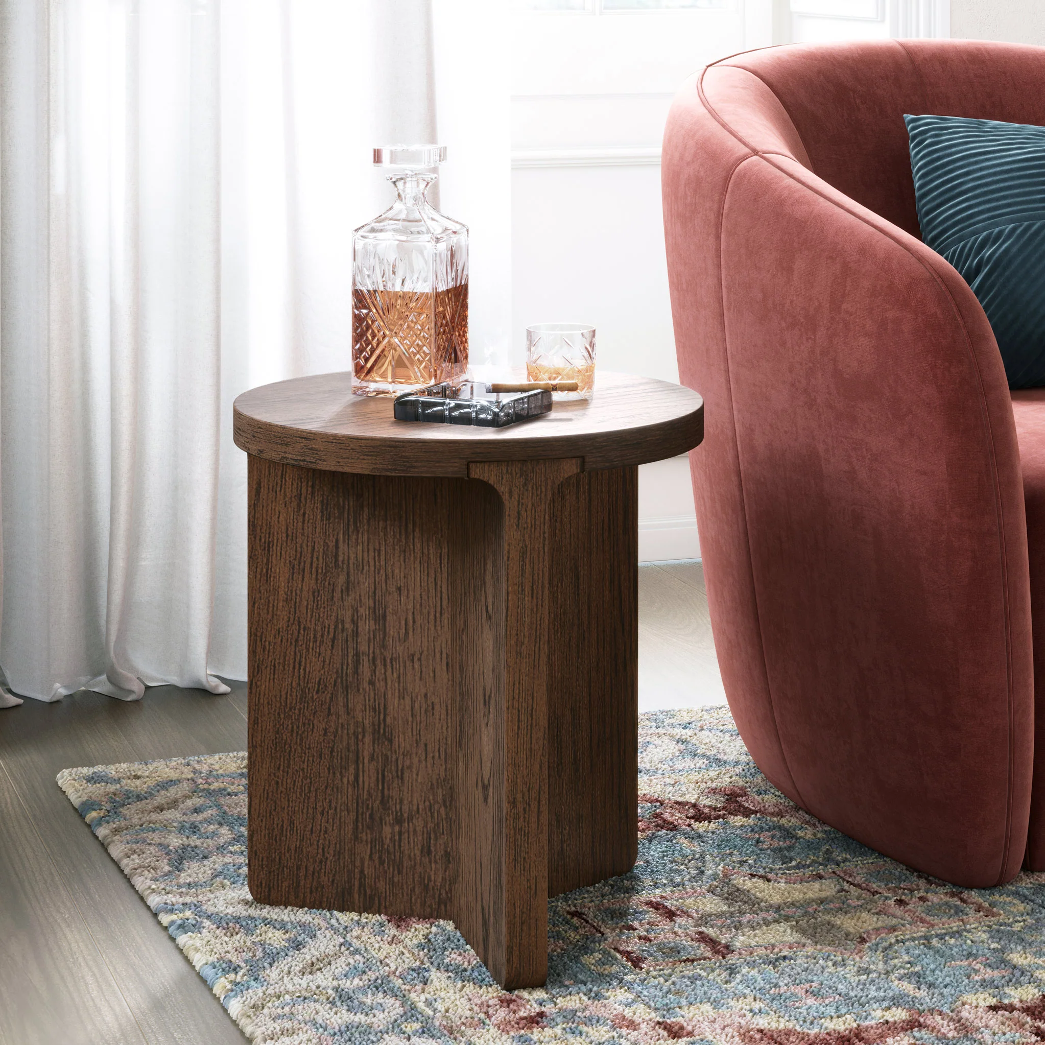 Mylor Oak Side Table - Image 2
