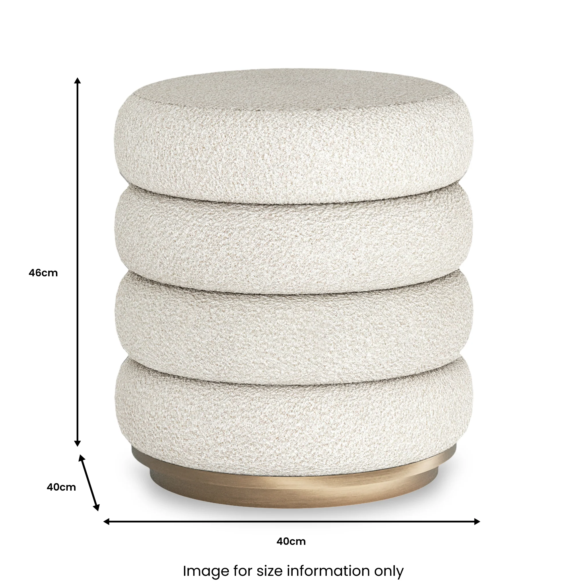 Mylor Oak Upholstered Foot Stool - Image 3
