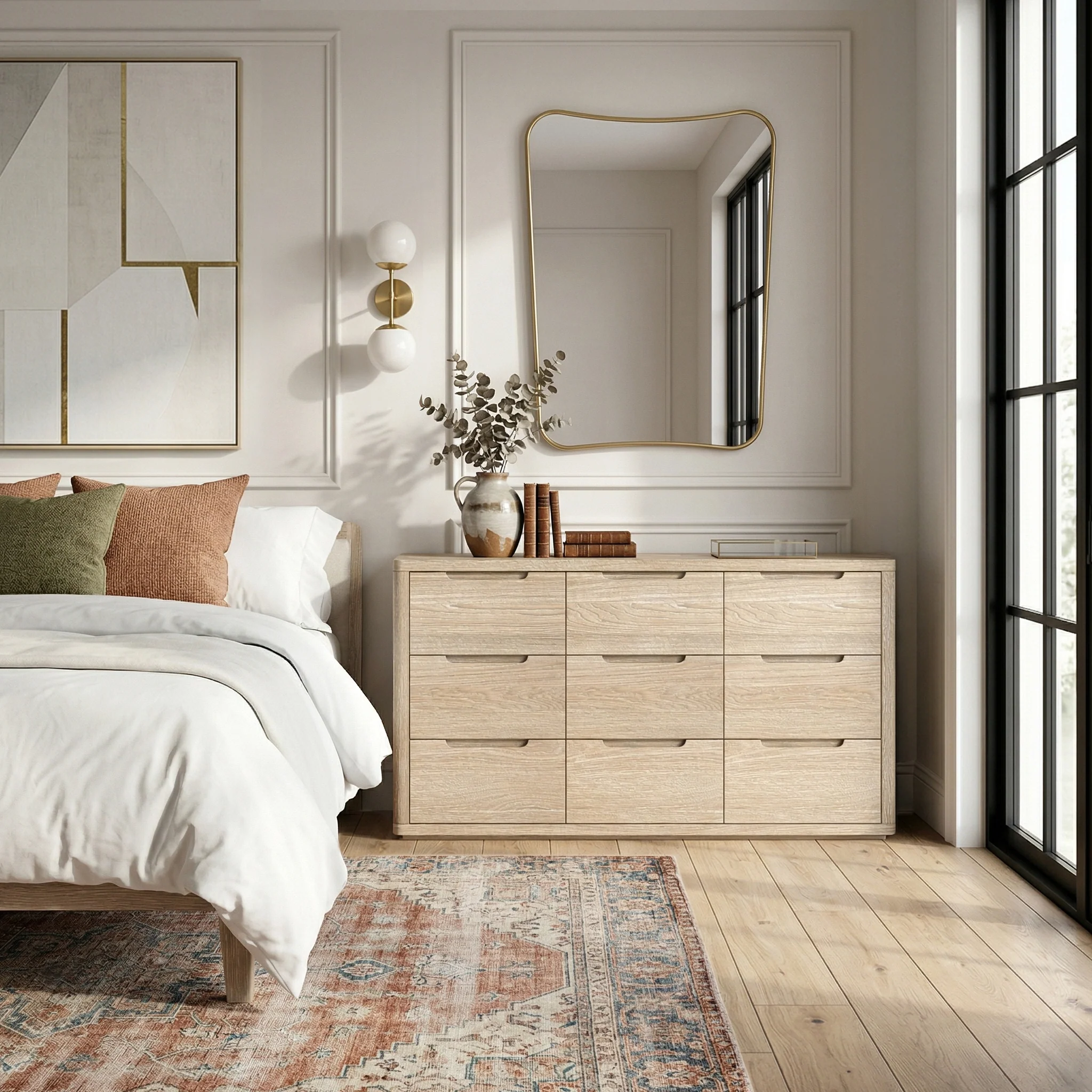Mylor Washed Oak 9 Drawer Chest - Image 2