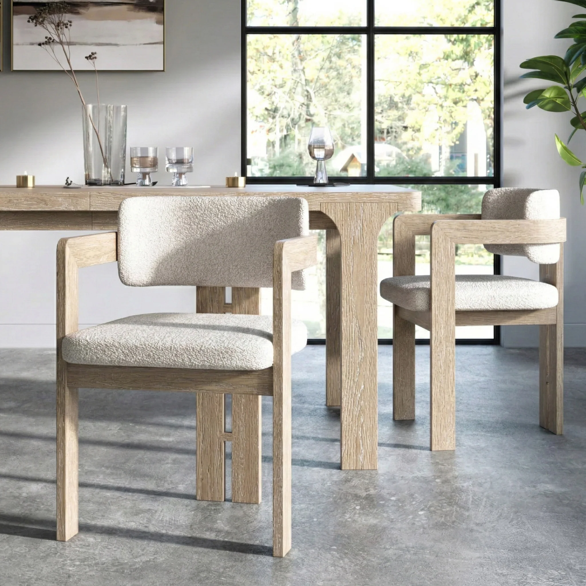 Mylor Washed Oak Dining Chair - Image 2