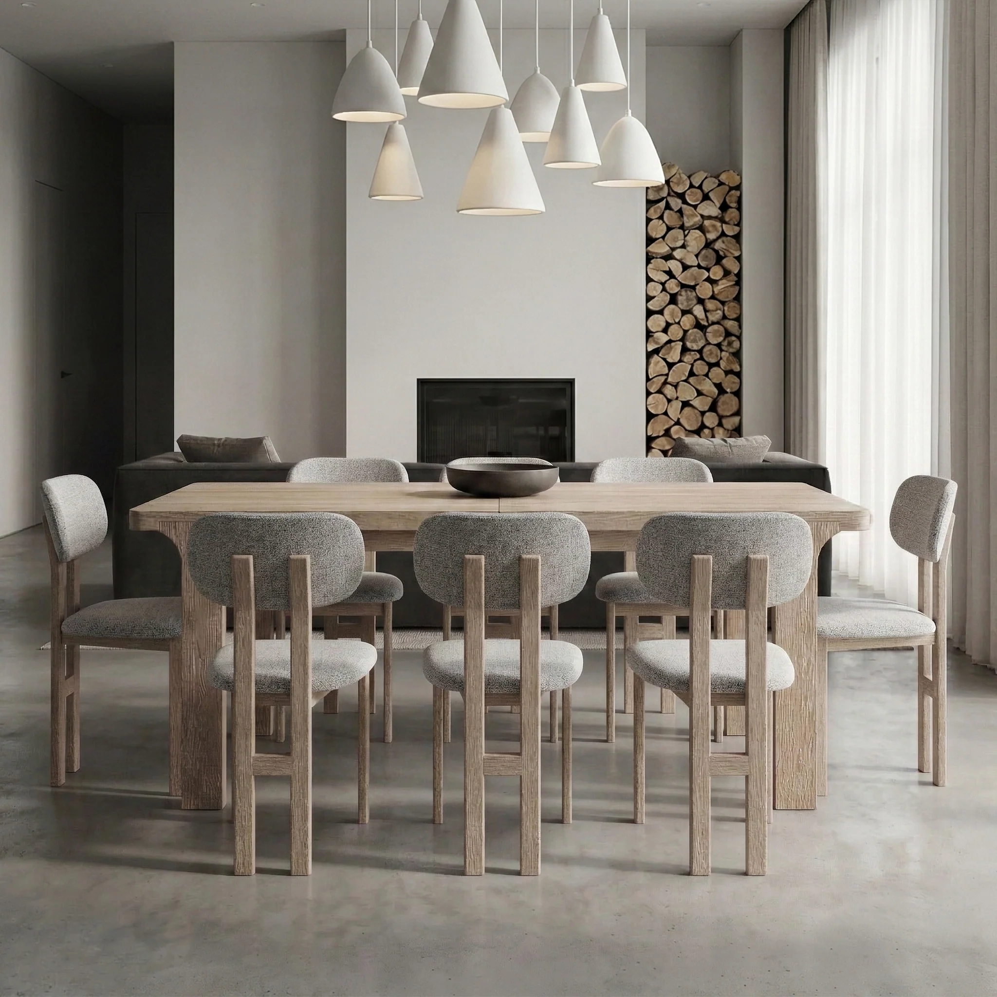 Mylor Washed Oak Grey Dining Chair - Image 2