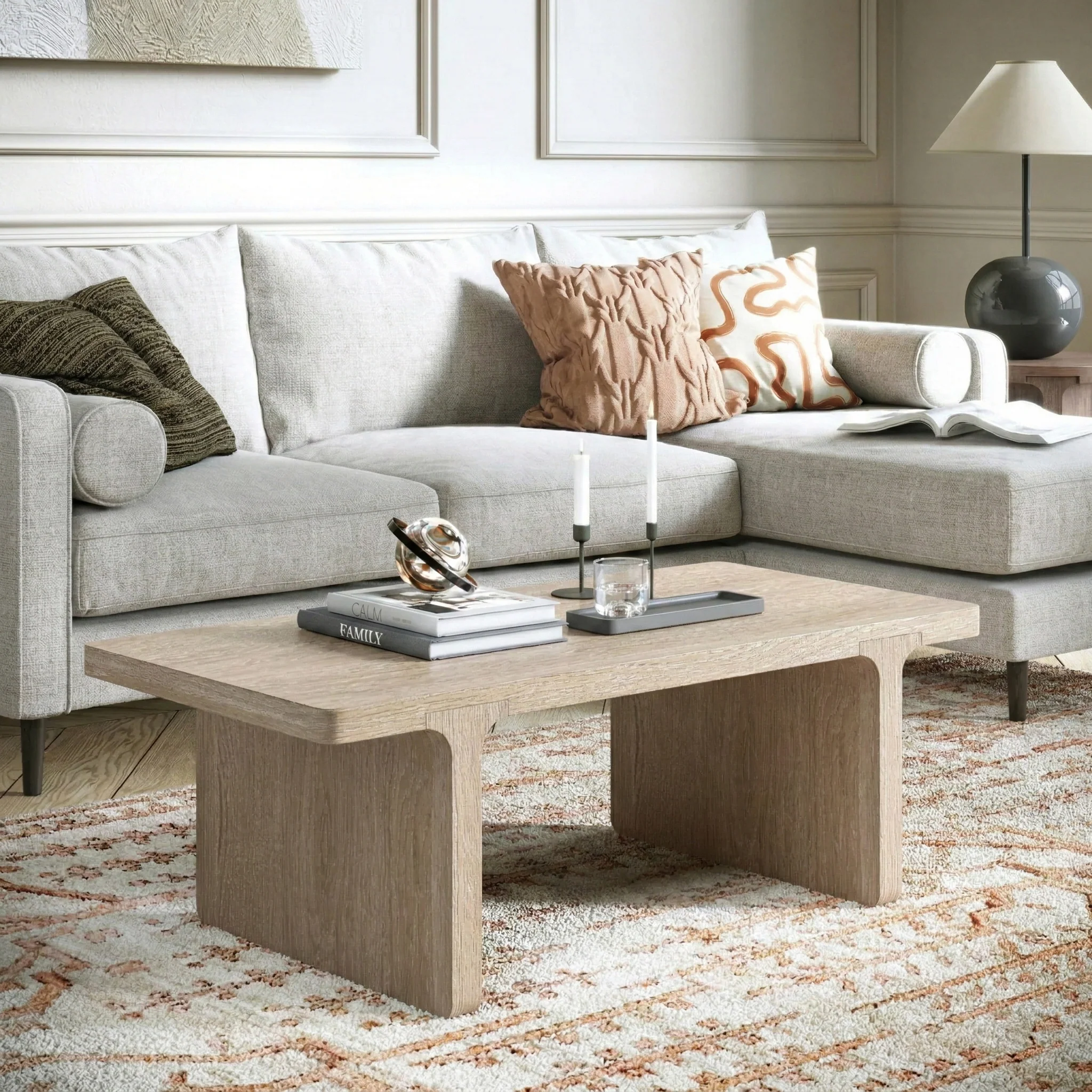 Mylor Washed Oak Rectangular Coffee Table - Image 2