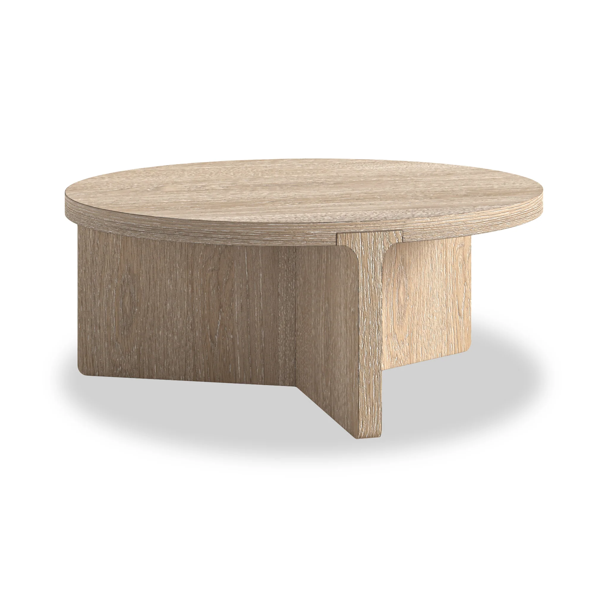 Mylor Washed Oak Round Coffee Table
