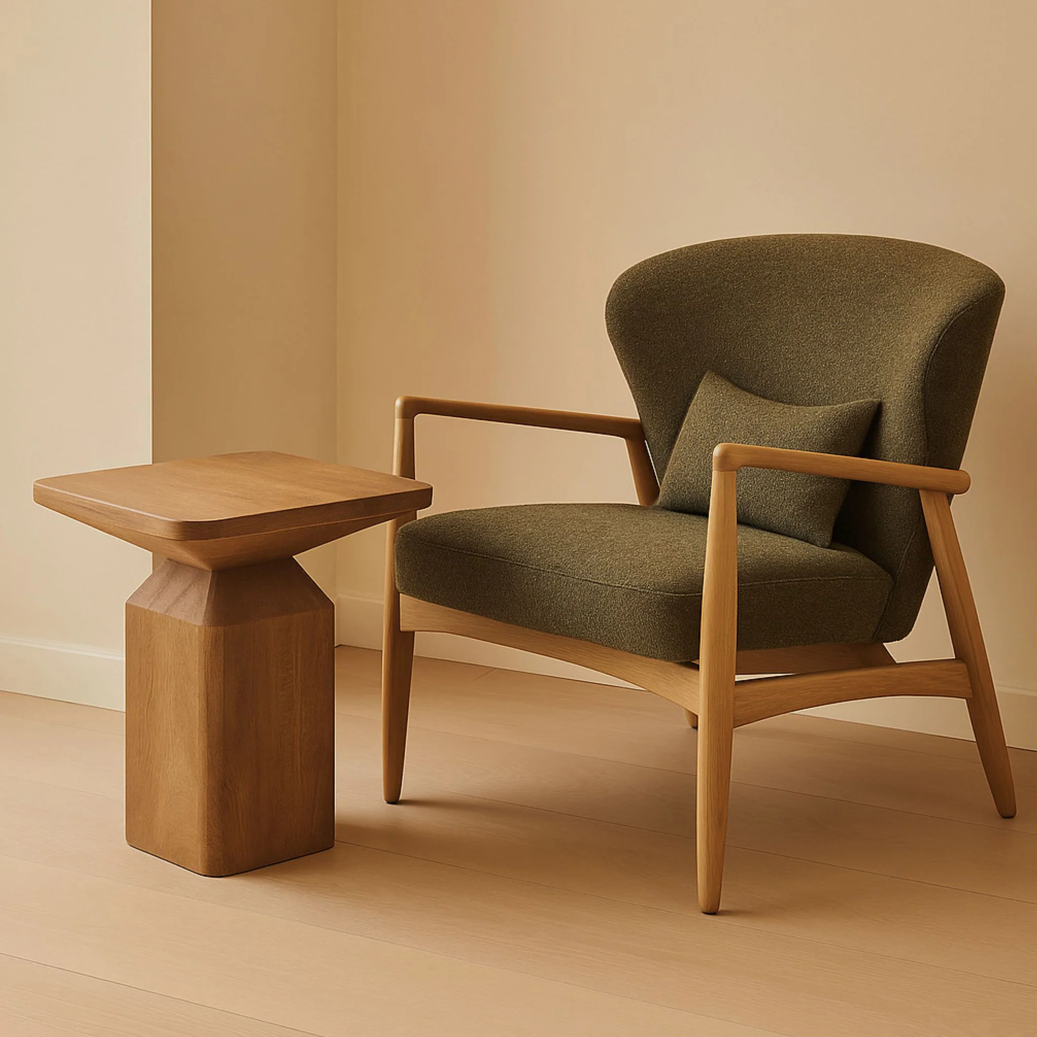 Nao Mango Wood Lamp Table - Image 2