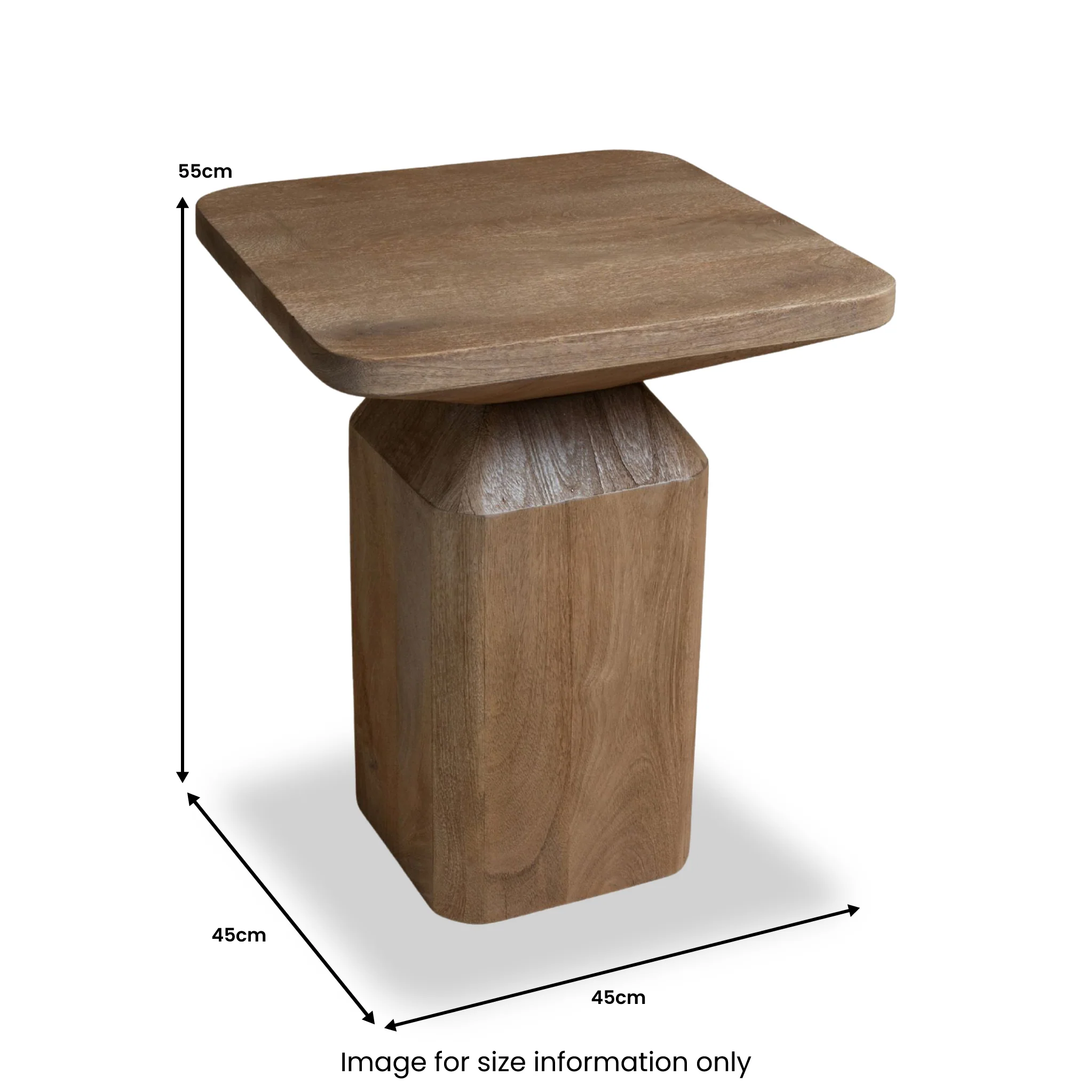 Nao Mango Wood Lamp Table - Image 7