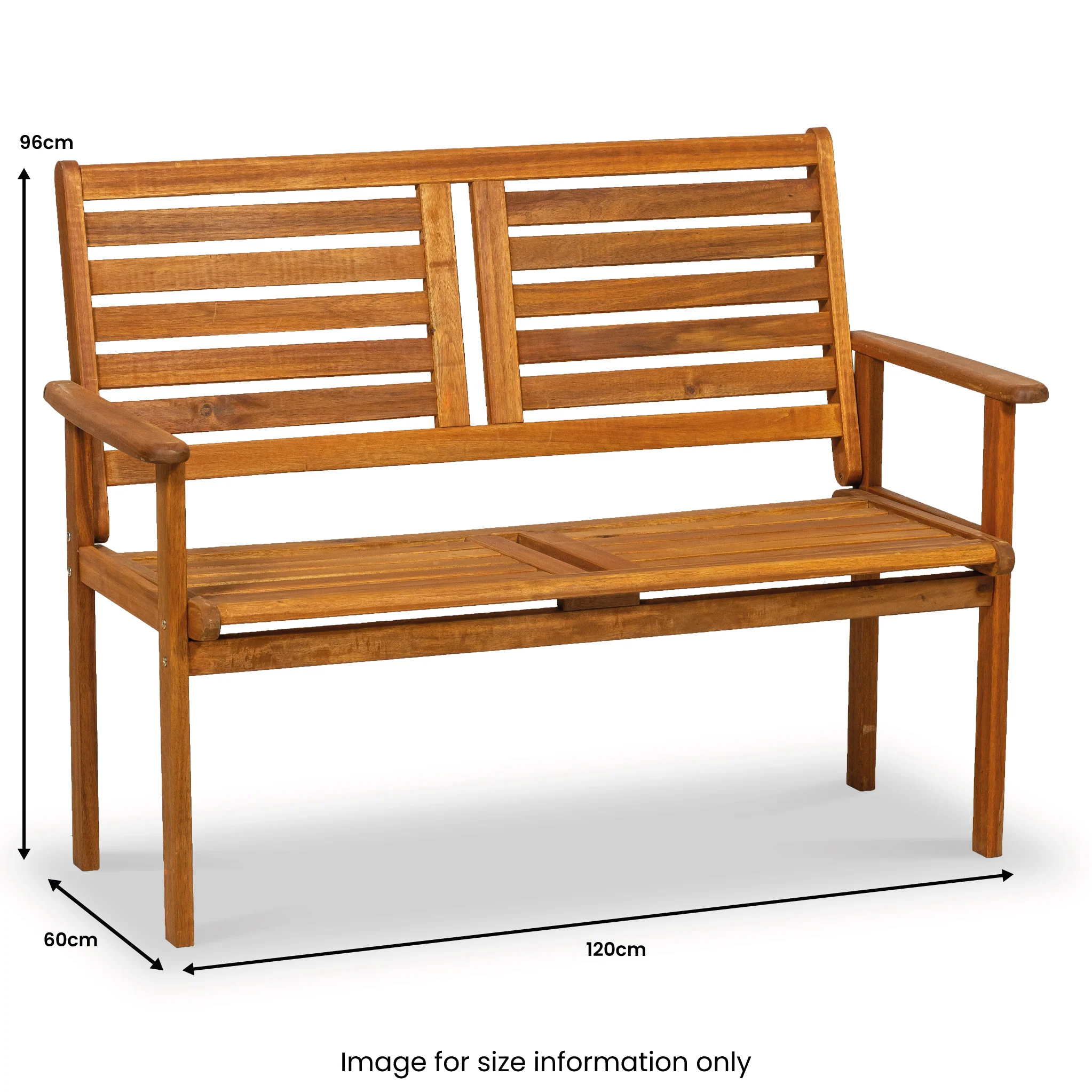 Napoli Acacia 2 Seater Bench - Image 4