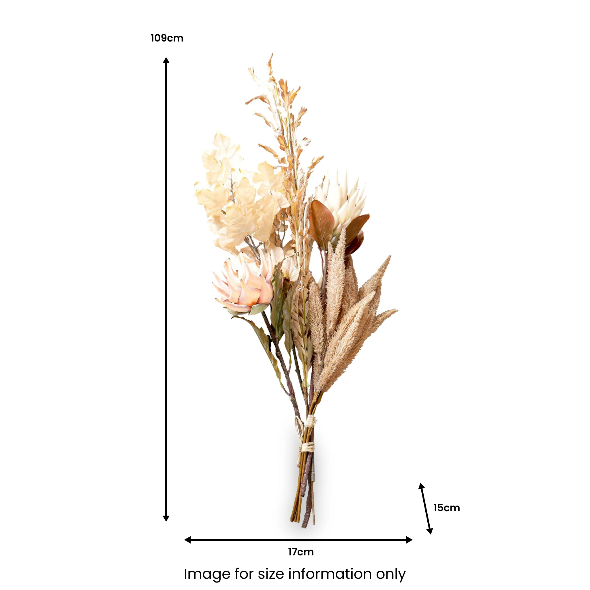 Natural Apricot Dried Flower Bunch - Image 10
