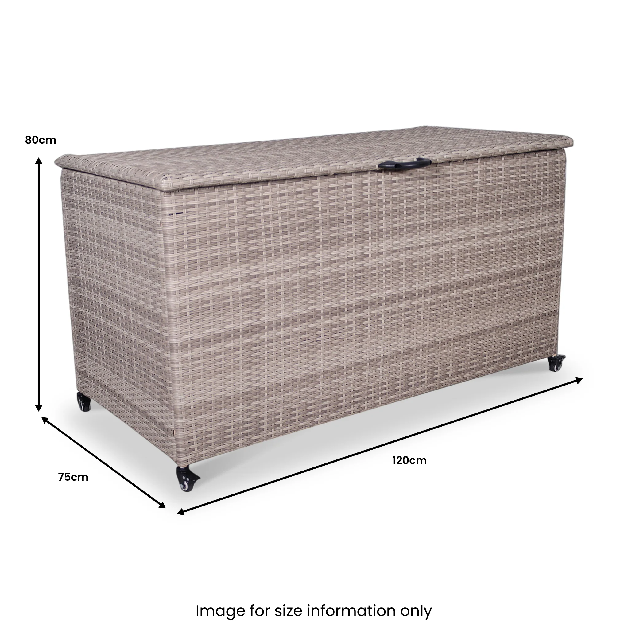 Natural Weave 510L Cushion Storage Box with Gas Lift - Image 12