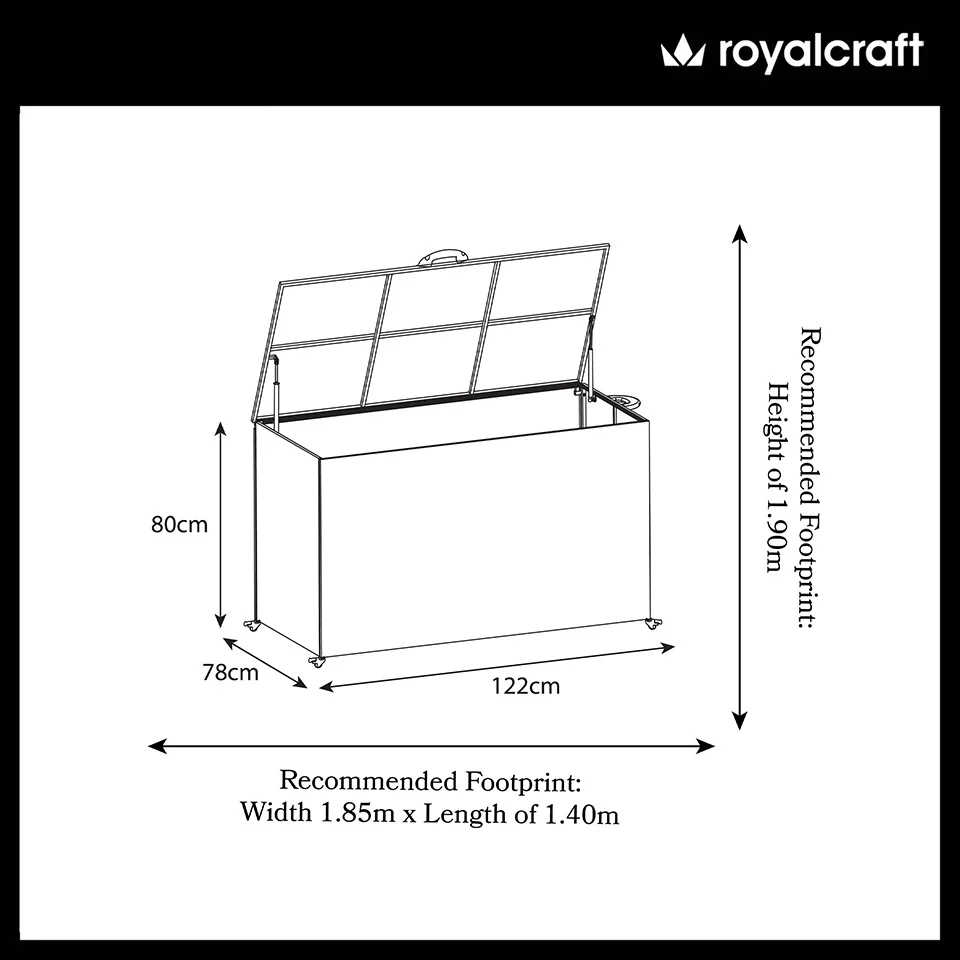 Natural Weave 510L Cushion Storage Box with Gas Lift - Image 13