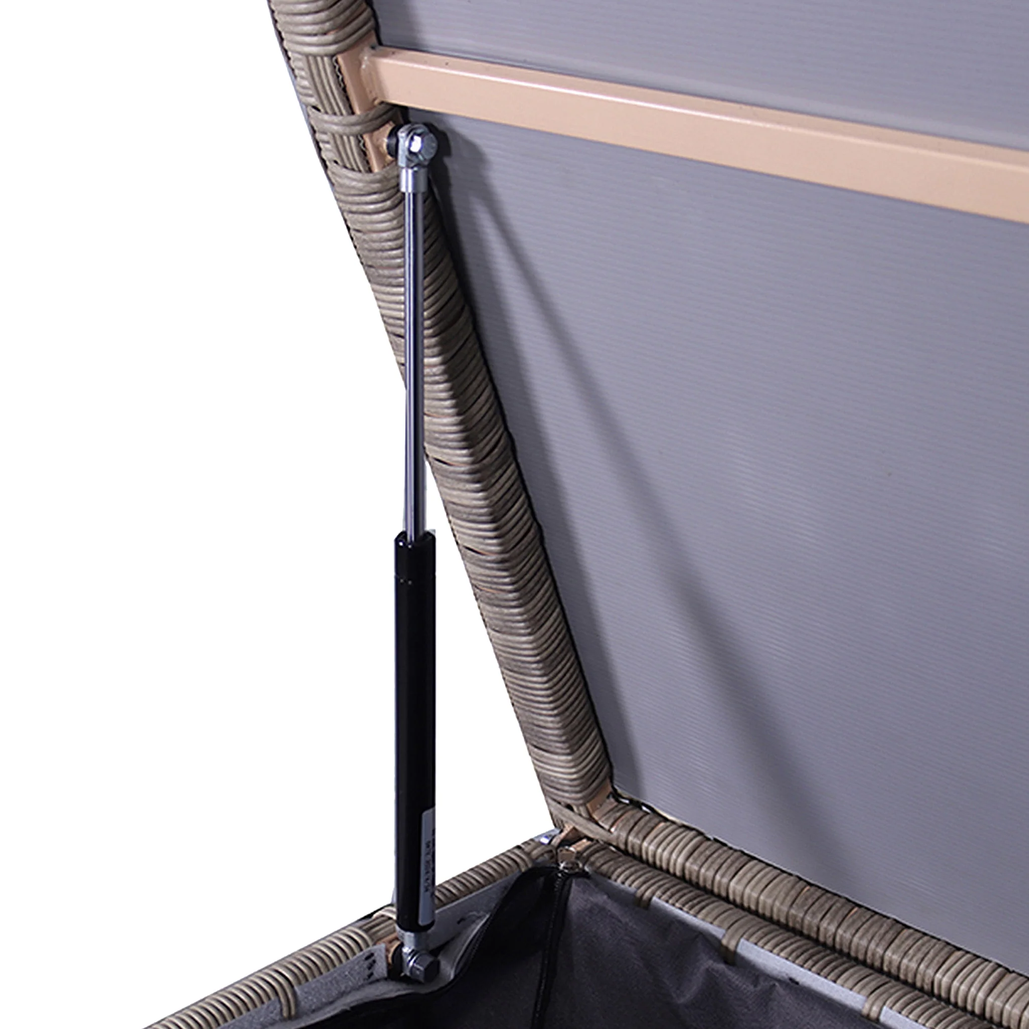 Natural Weave 645L Cushion Storage Box with Gas Lift - Image 11