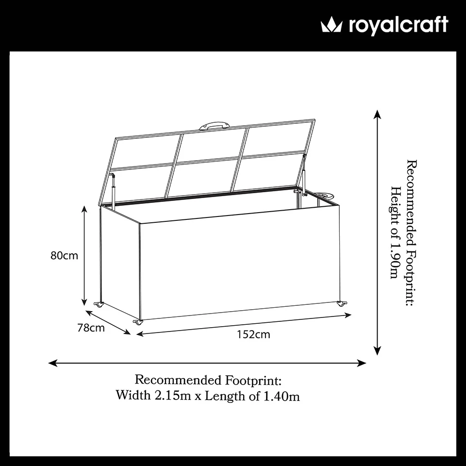 Natural Weave 645L Cushion Storage Box with Gas Lift - Image 13