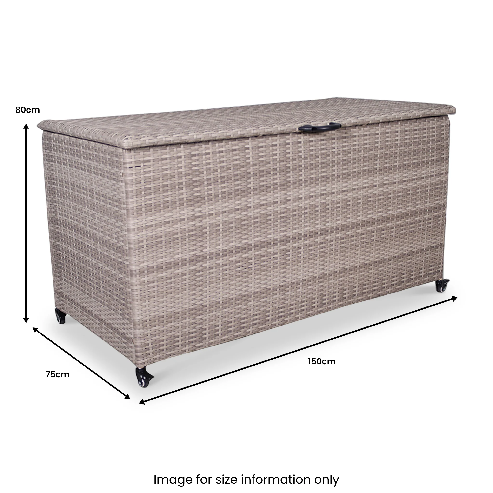 Natural Weave 645L Cushion Storage Box with Gas Lift - Image 14