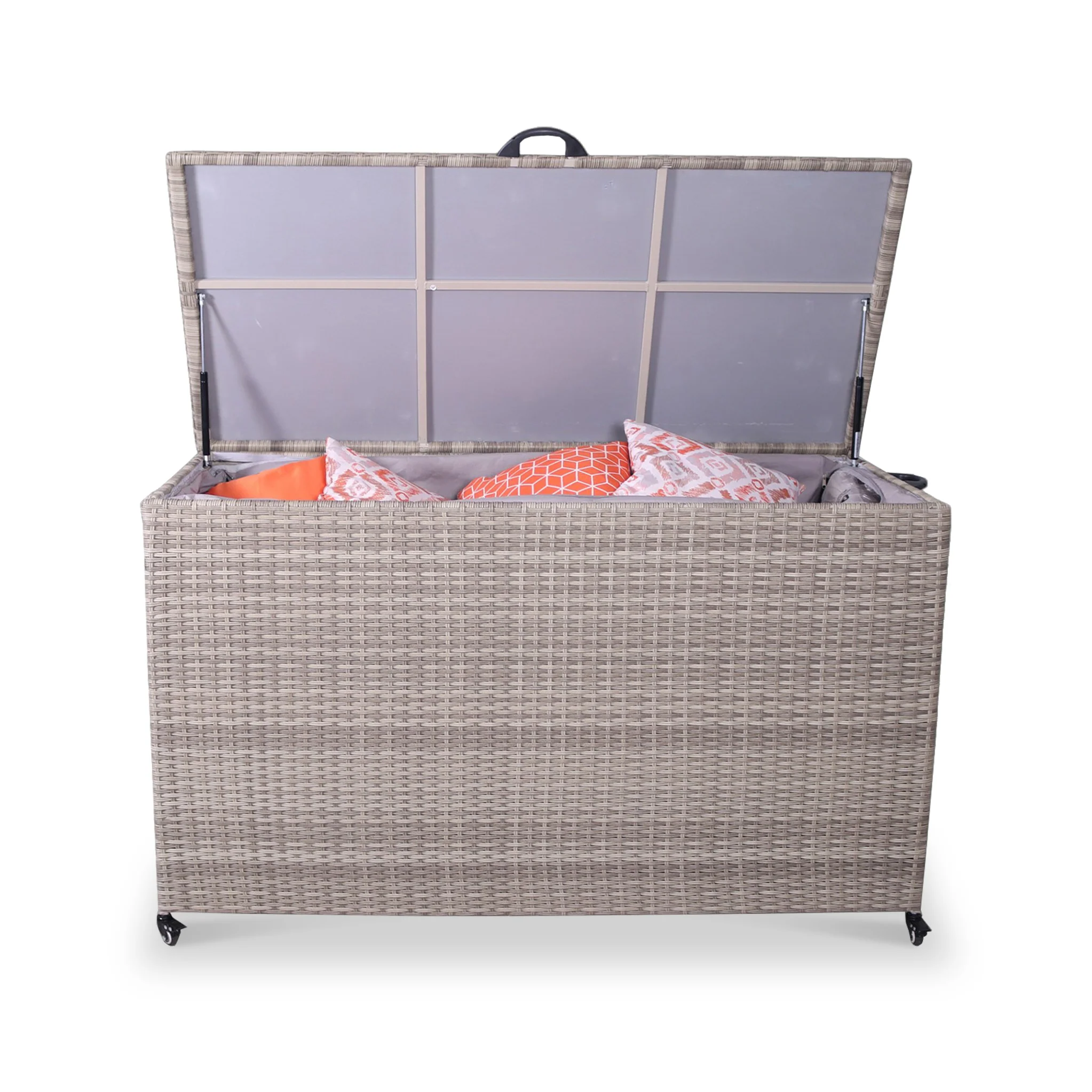 Natural Weave 826L Cushion Storage Box with Gas Lift - Image 3