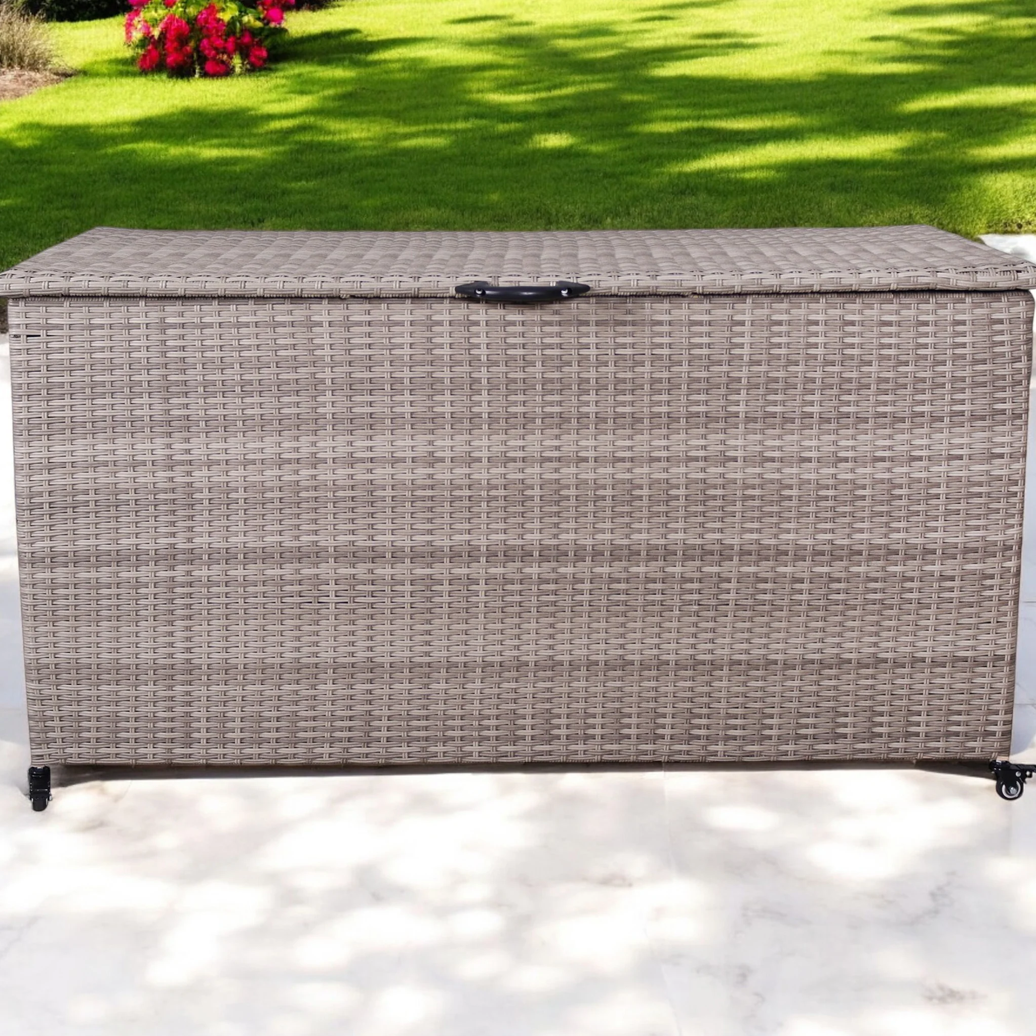 Natural Weave 826L Cushion Storage Box with Gas Lift - Image 5