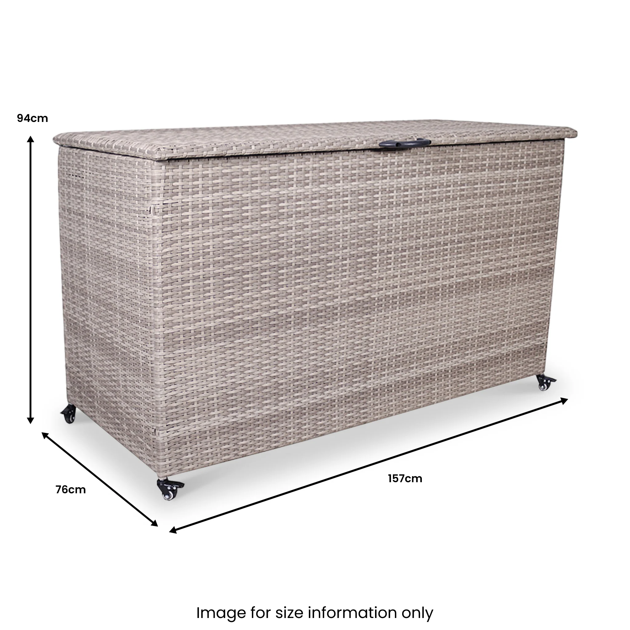 Natural Weave 826L Cushion Storage Box with Gas Lift - Image 9