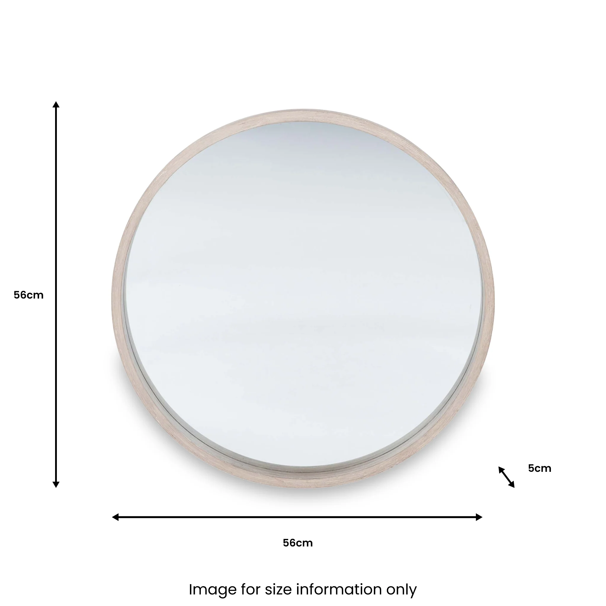 Natural Wood Round Wall Mirror - Image 6