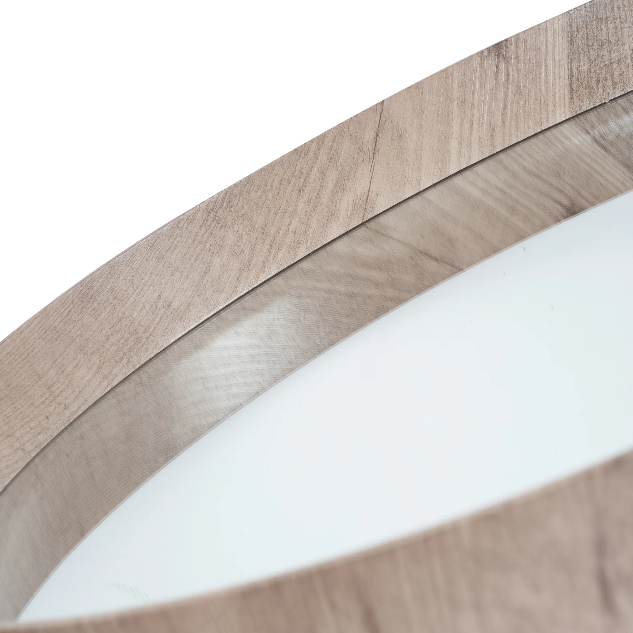 Natural Wood Veneer Round Wall Mirror - Image 3