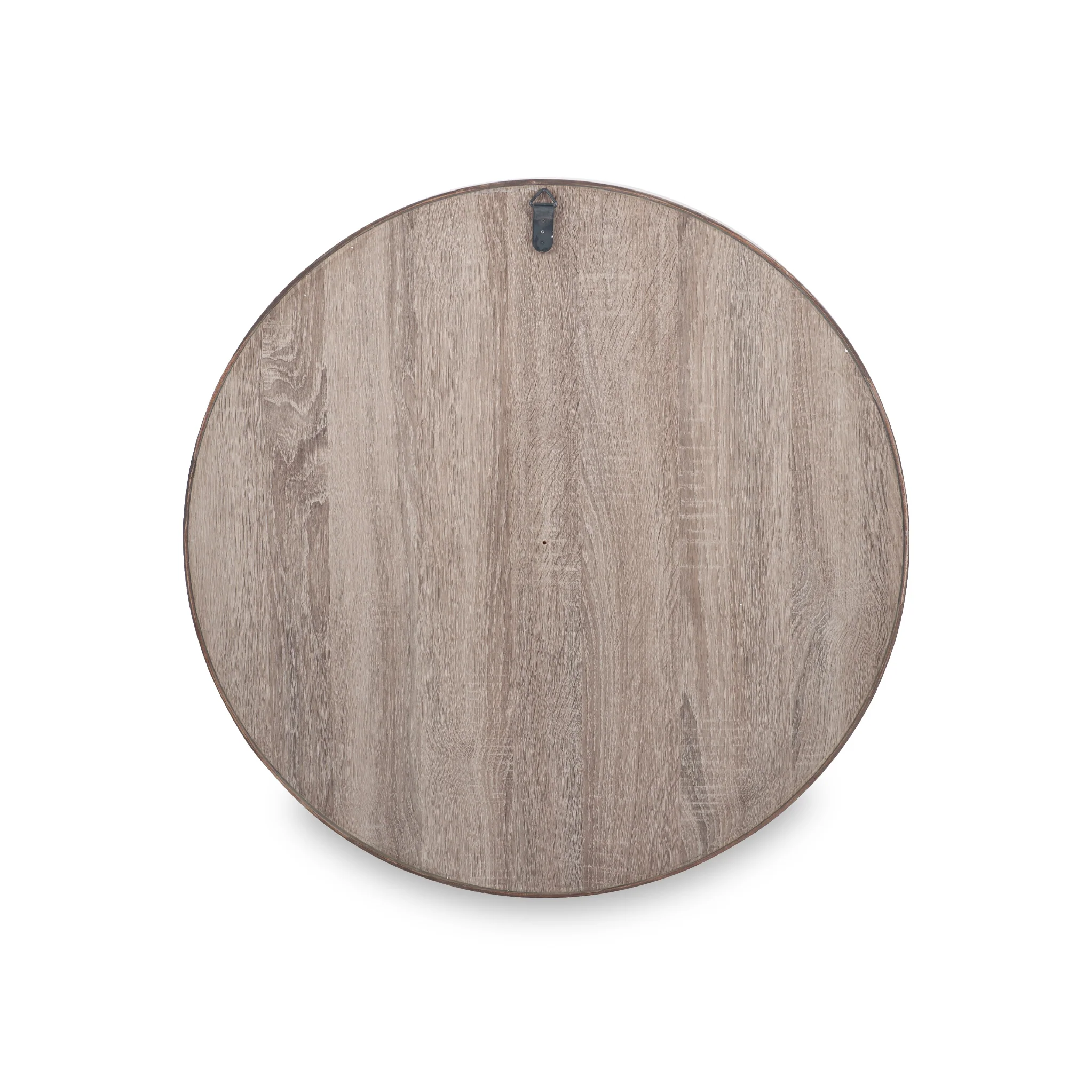 Natural Wood Veneer Round Wall Mirror - Image 4