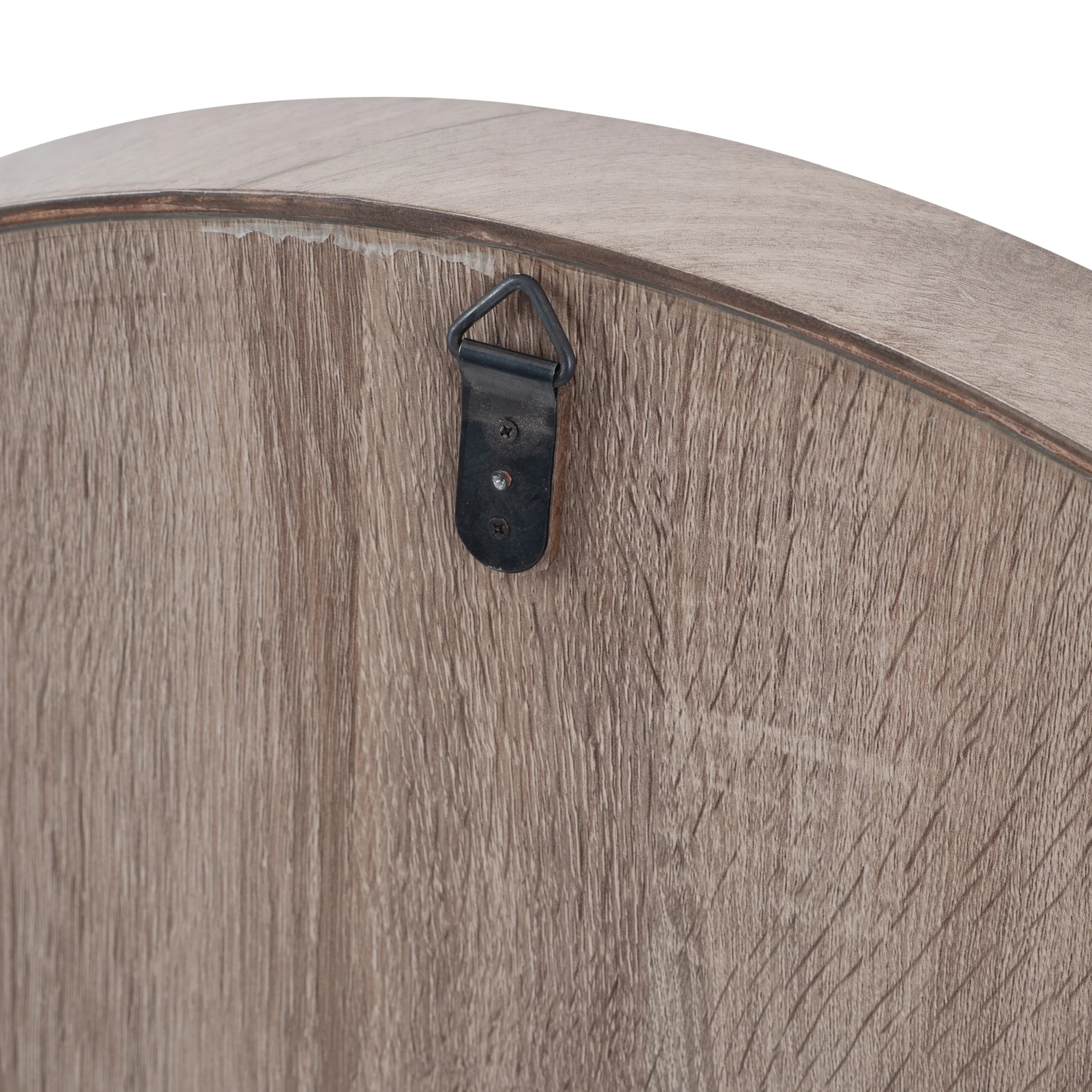 Natural Wood Veneer Round Wall Mirror - Image 5