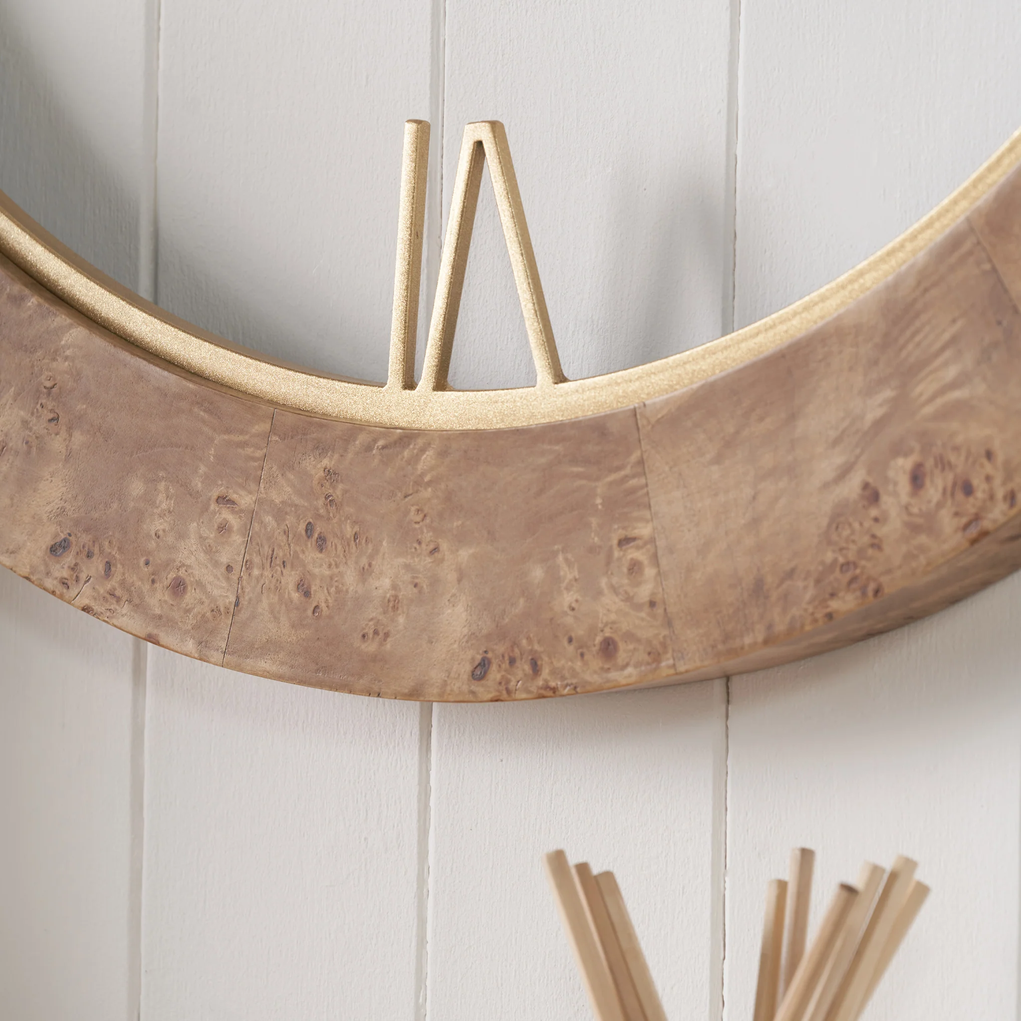 Newborough Burr Wood Effect Wall Clock - Image 4