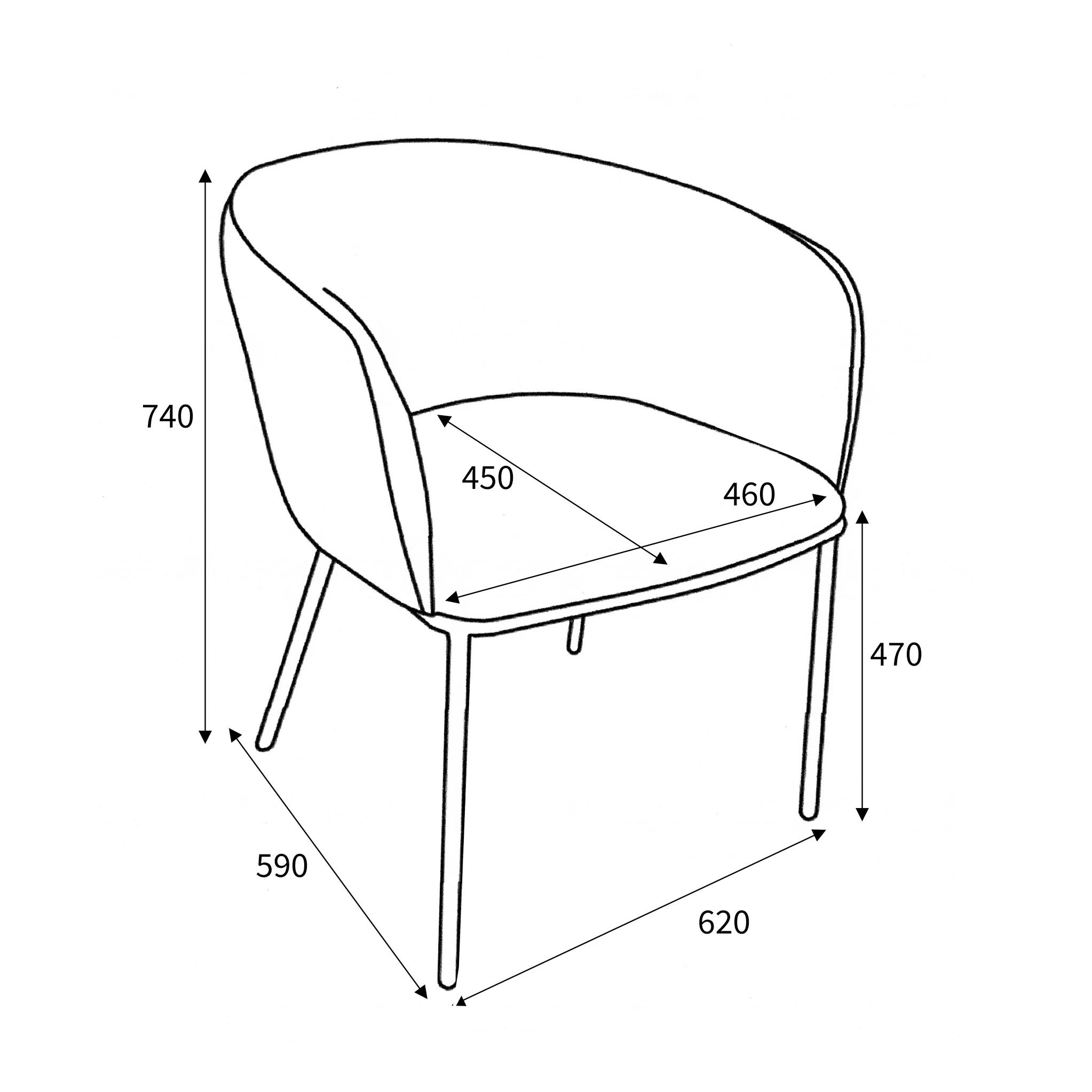 Newbridge Boucle Dining Chair - Image 16