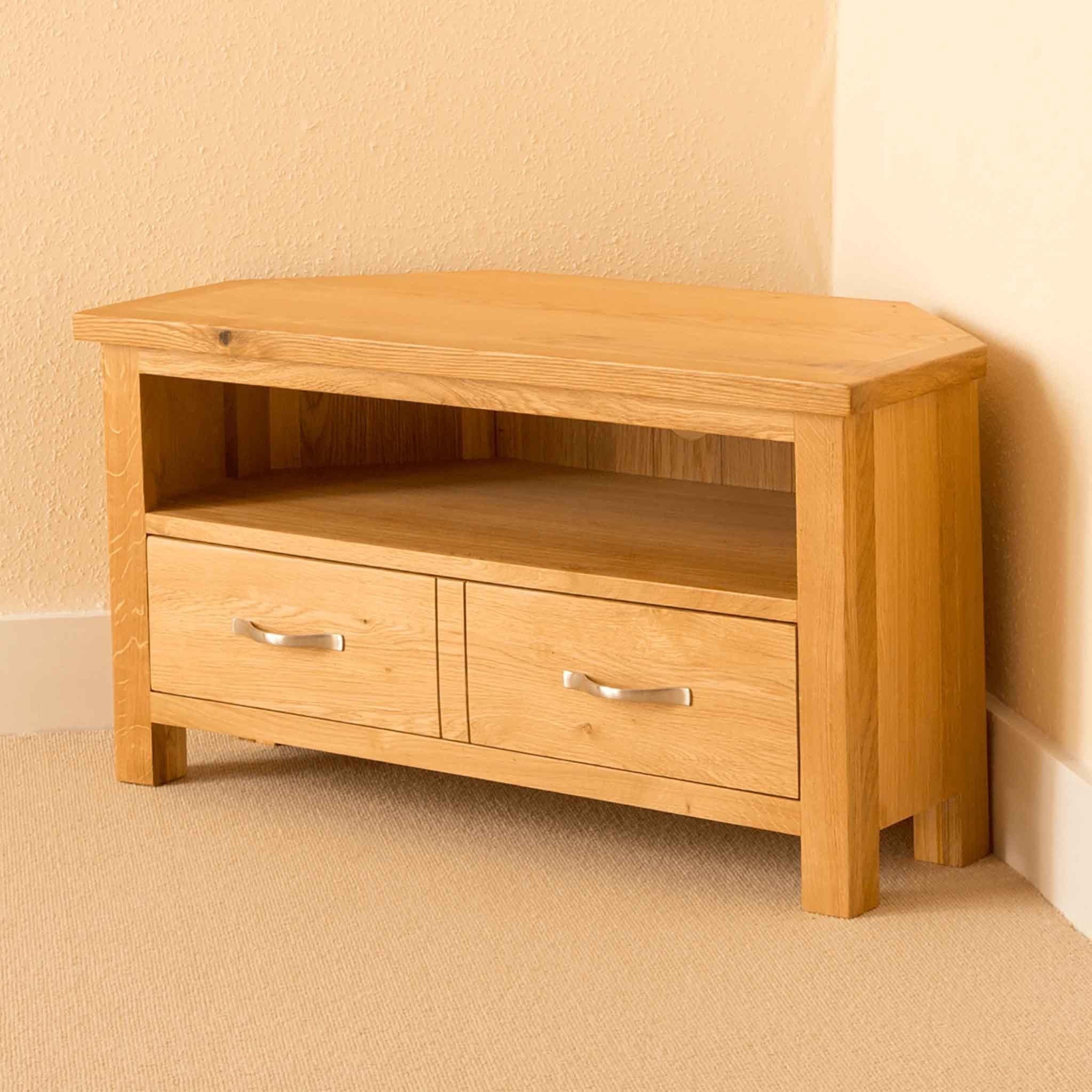 Newlyn Oak Corner TV Stand - Image 3
