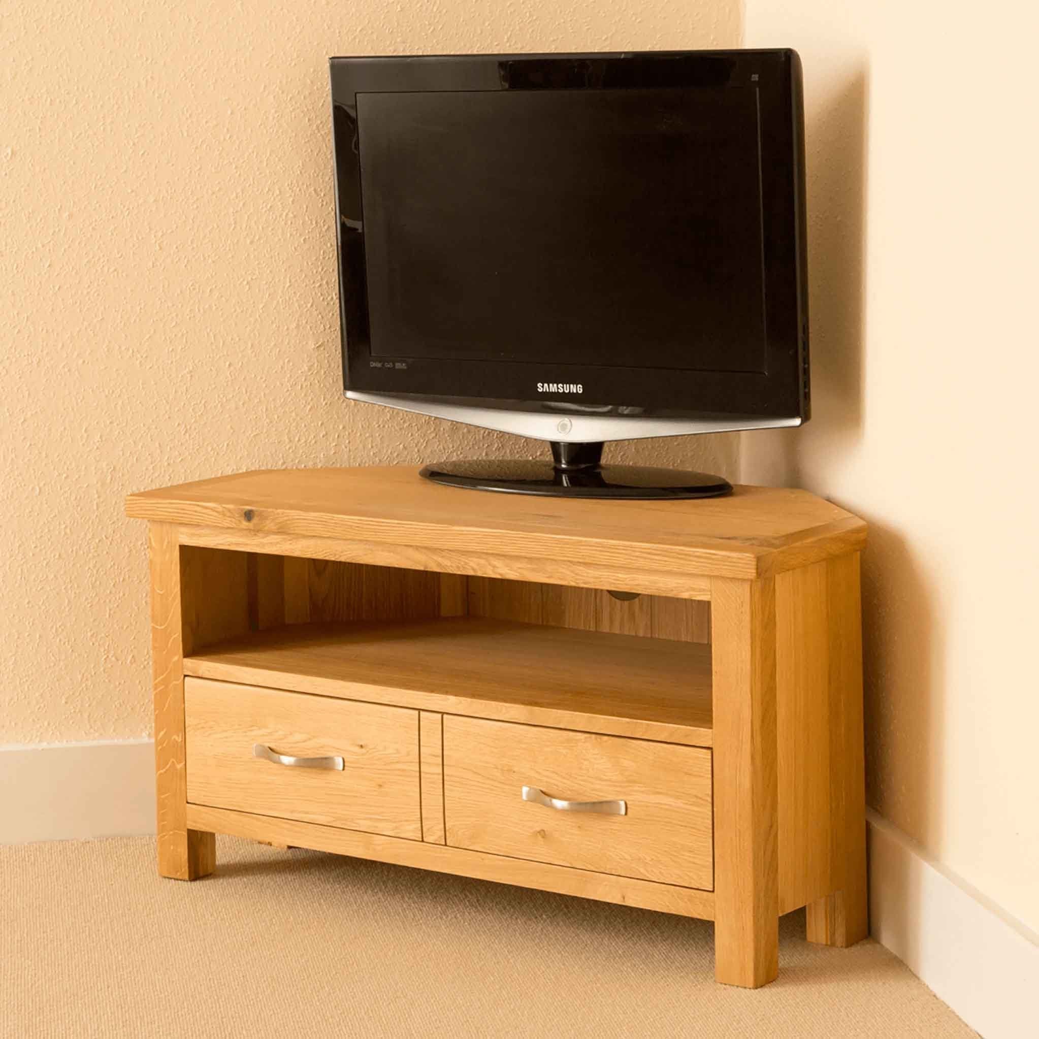 Newlyn Oak Corner TV Stand - Image 4