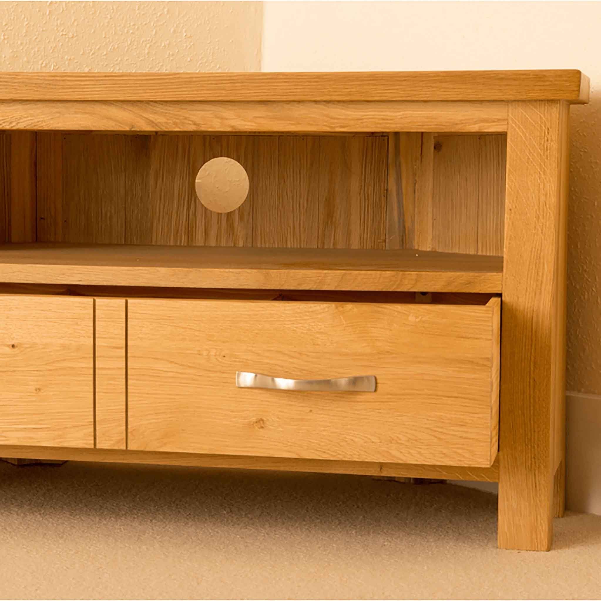Newlyn Oak Corner TV Stand - Image 5