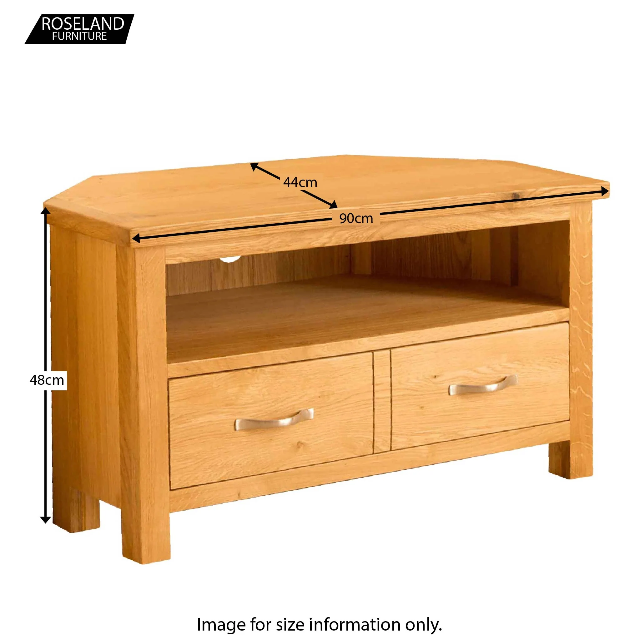 Newlyn Oak Corner TV Stand - Image 6