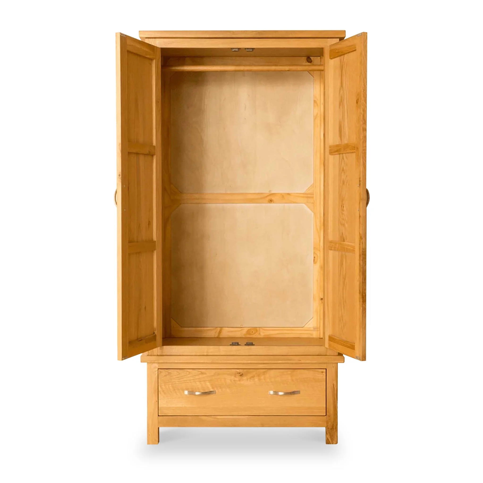 Newlyn Oak Double Wardrobe with Drawer - Image 3