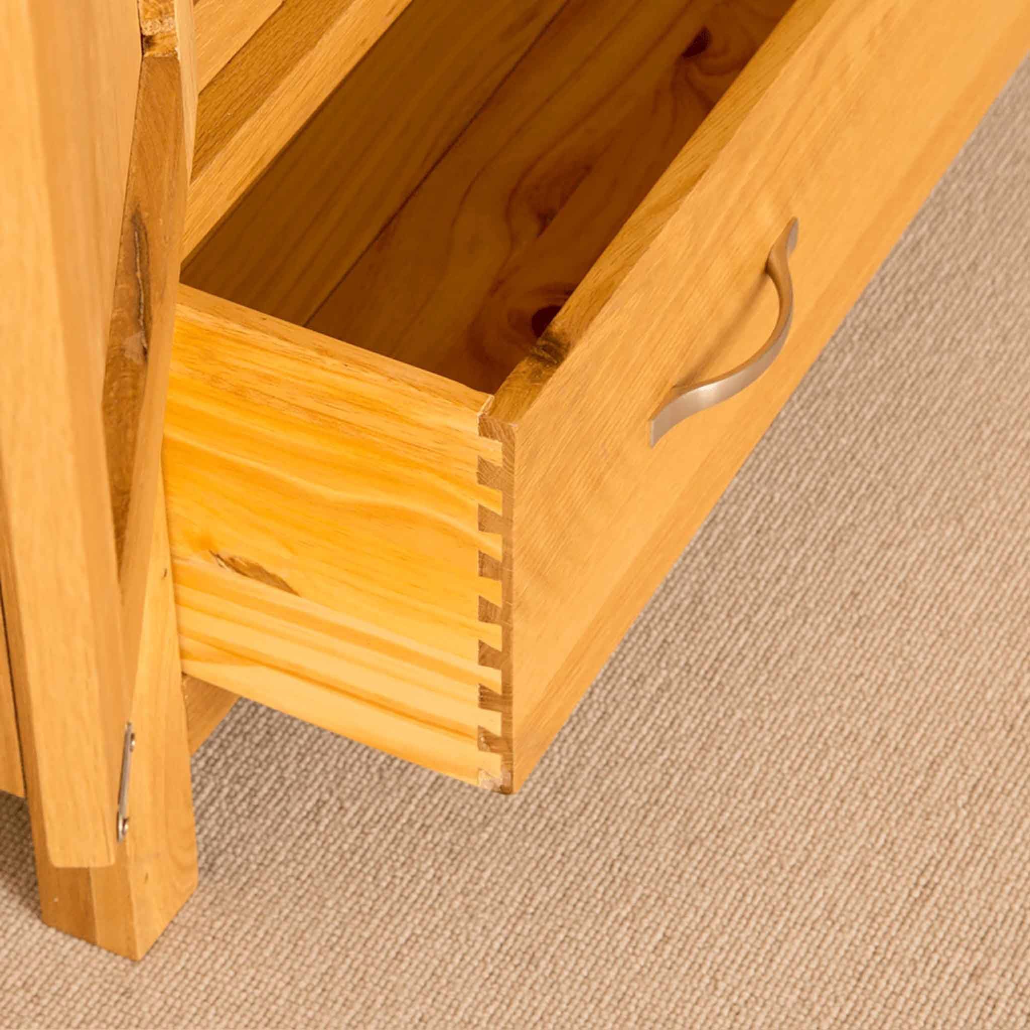 Newlyn Oak Double Wardrobe with Drawer - Image 9