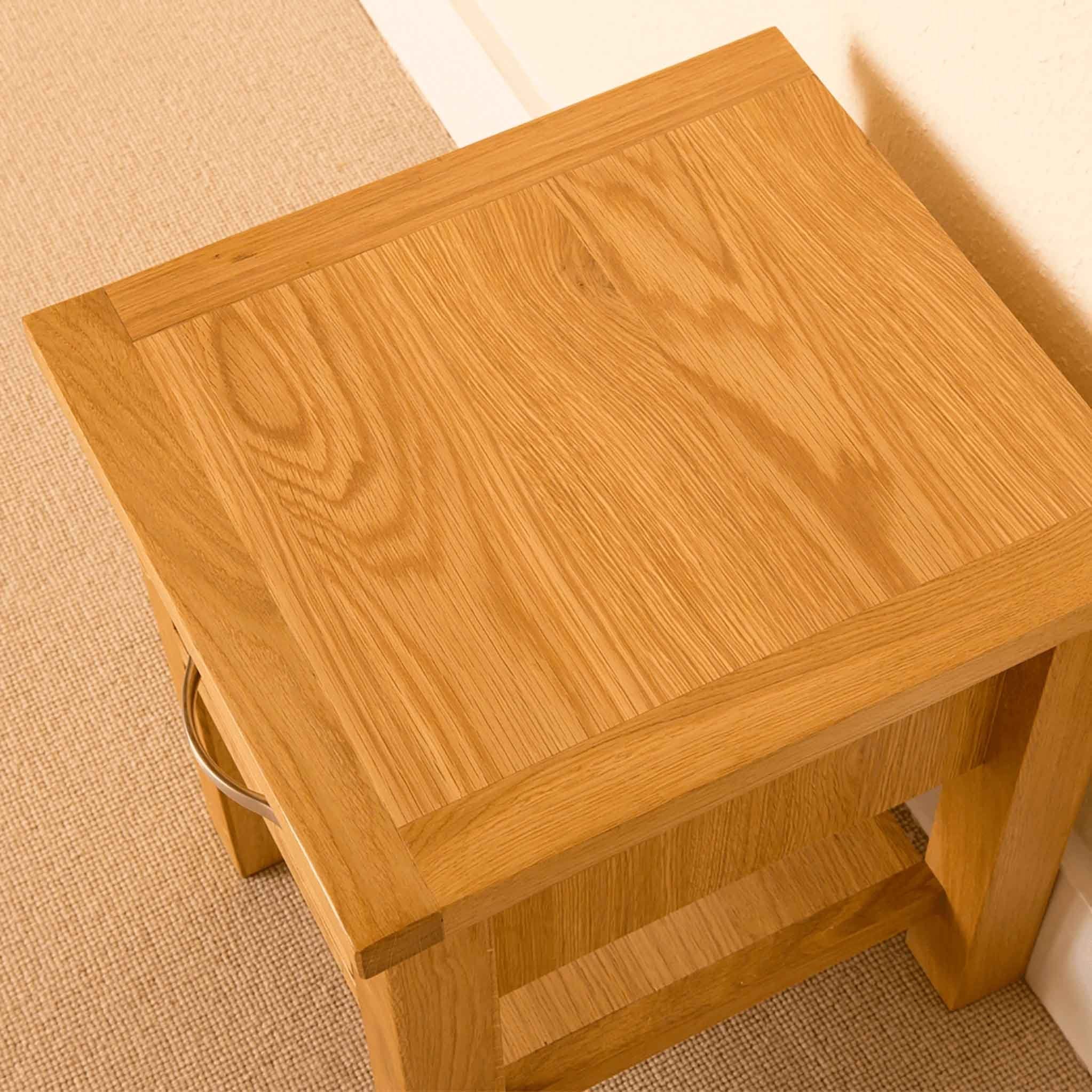 Newlyn Oak Lamp Table - Image 3