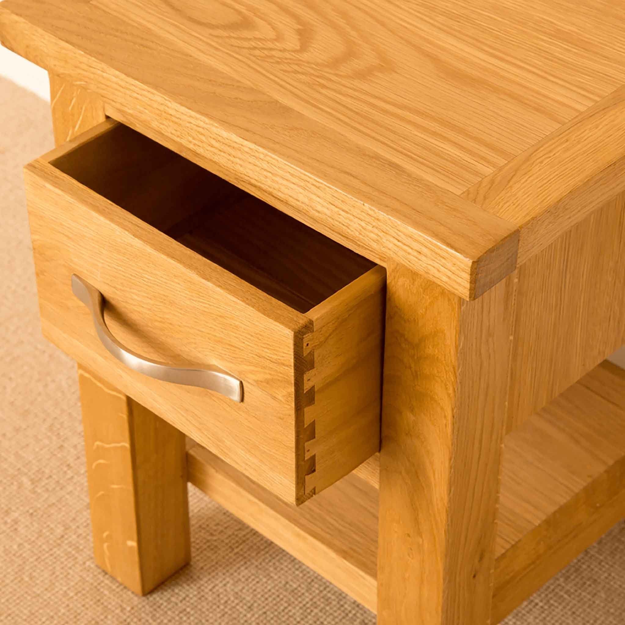 Newlyn Oak Lamp Table - Image 5