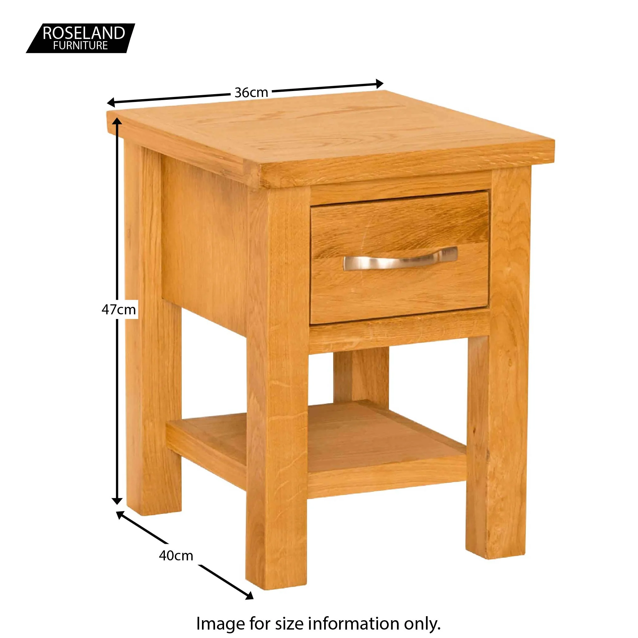 Newlyn Oak Lamp Table - Image 6