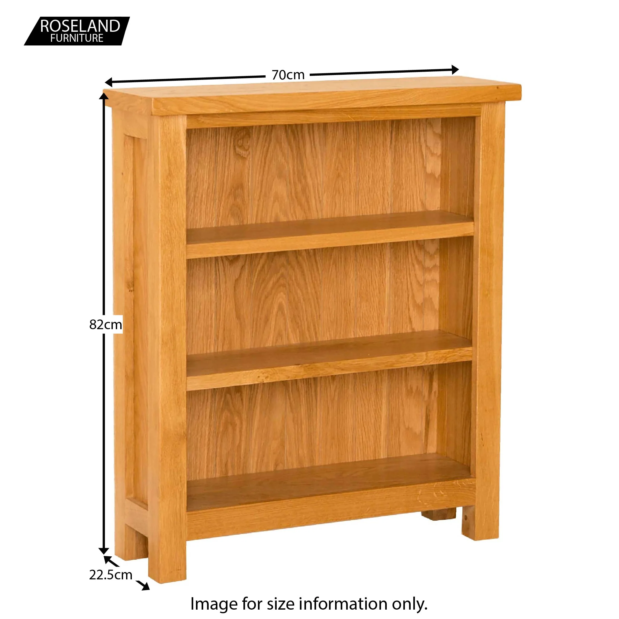 Newlyn Oak Small Bookcase - Image 7