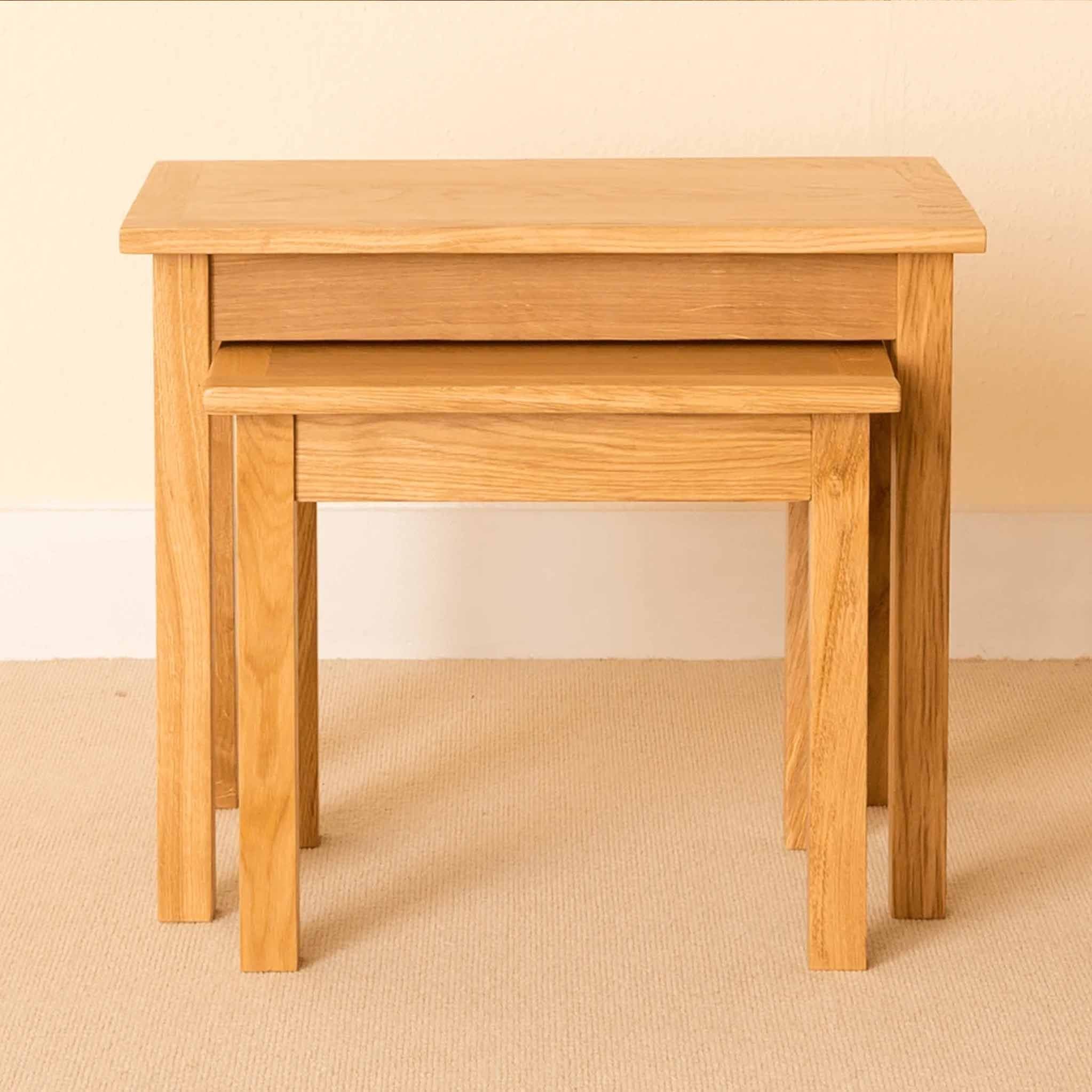 Newlyn Oak Nest Of Tables - Image 3