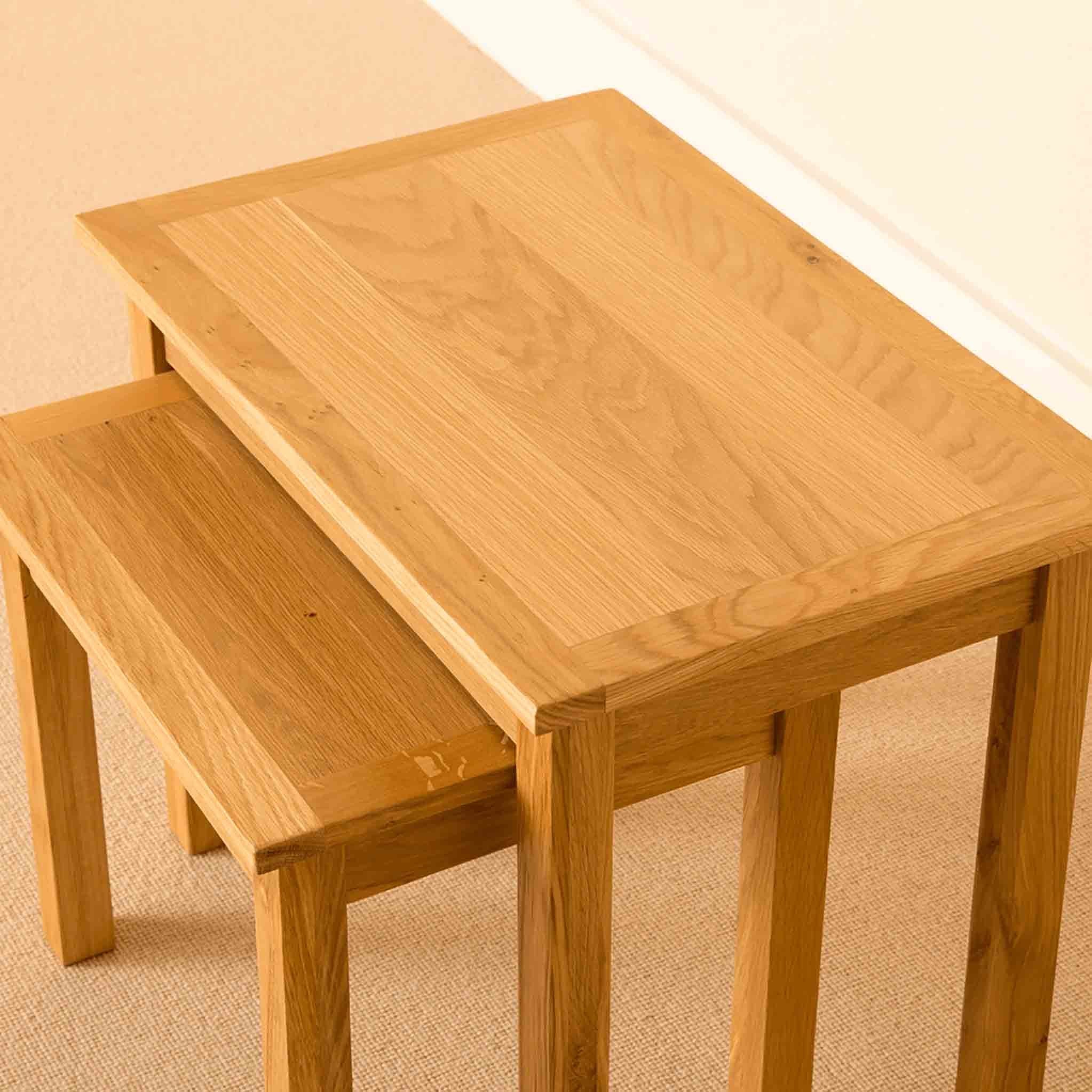 Newlyn Oak Nest Of Tables - Image 4
