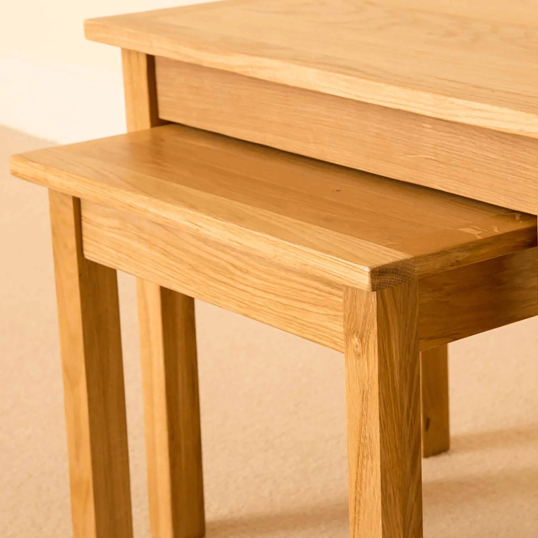 Newlyn Oak Nest Of Tables - Image 6