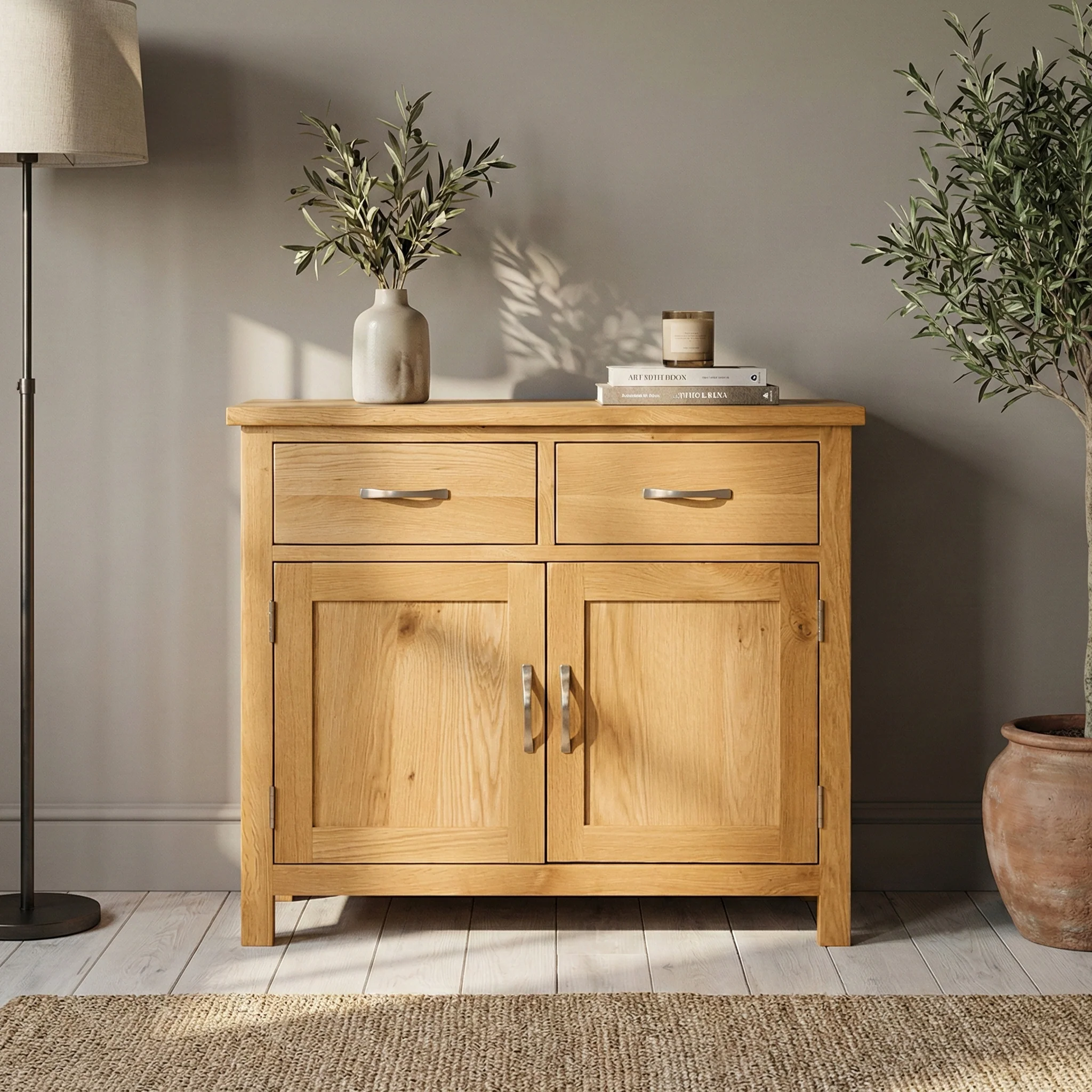 Newlyn Oak Small Sideboard - Image 2